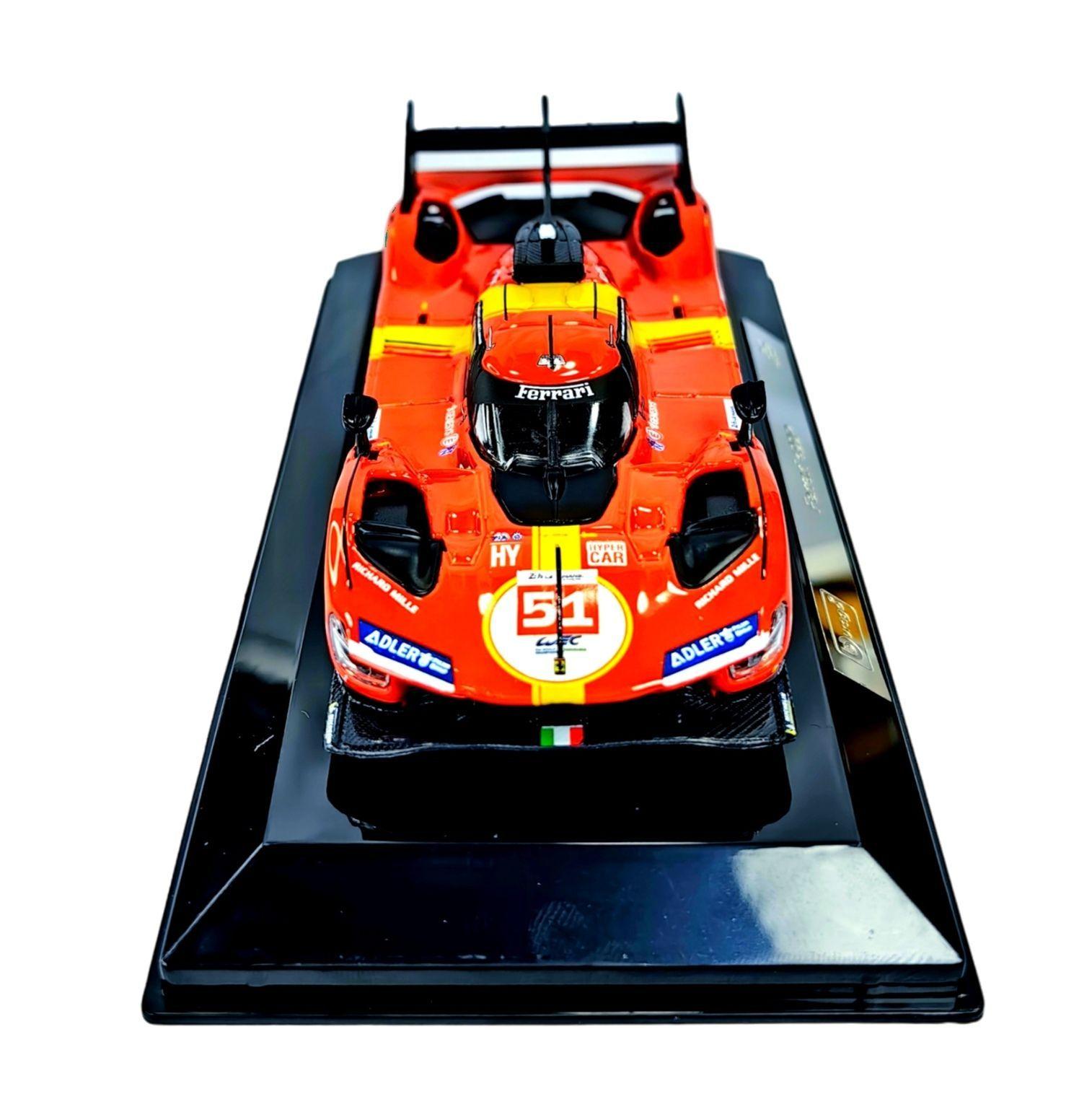 Auto Hypercar Ferrari 499P LeMans 2023 51 Caja Acrilica Burago 1 43-3