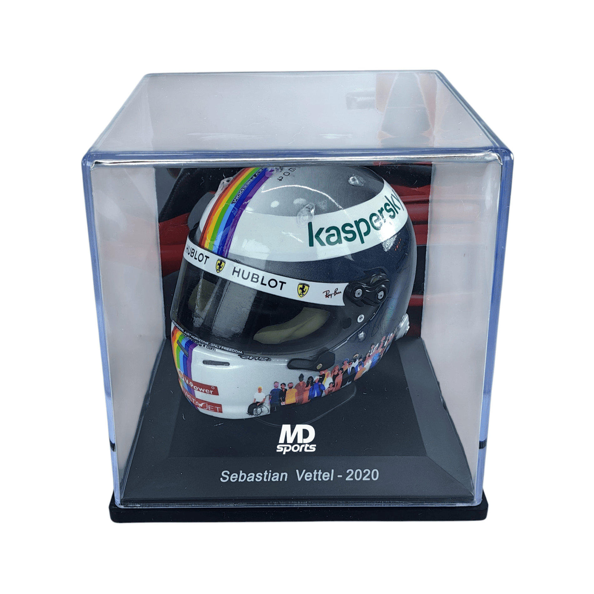 Casco Formula 1 Sebastian Vettel Ferrari 2020 GP Turquia Spark 1 5-3