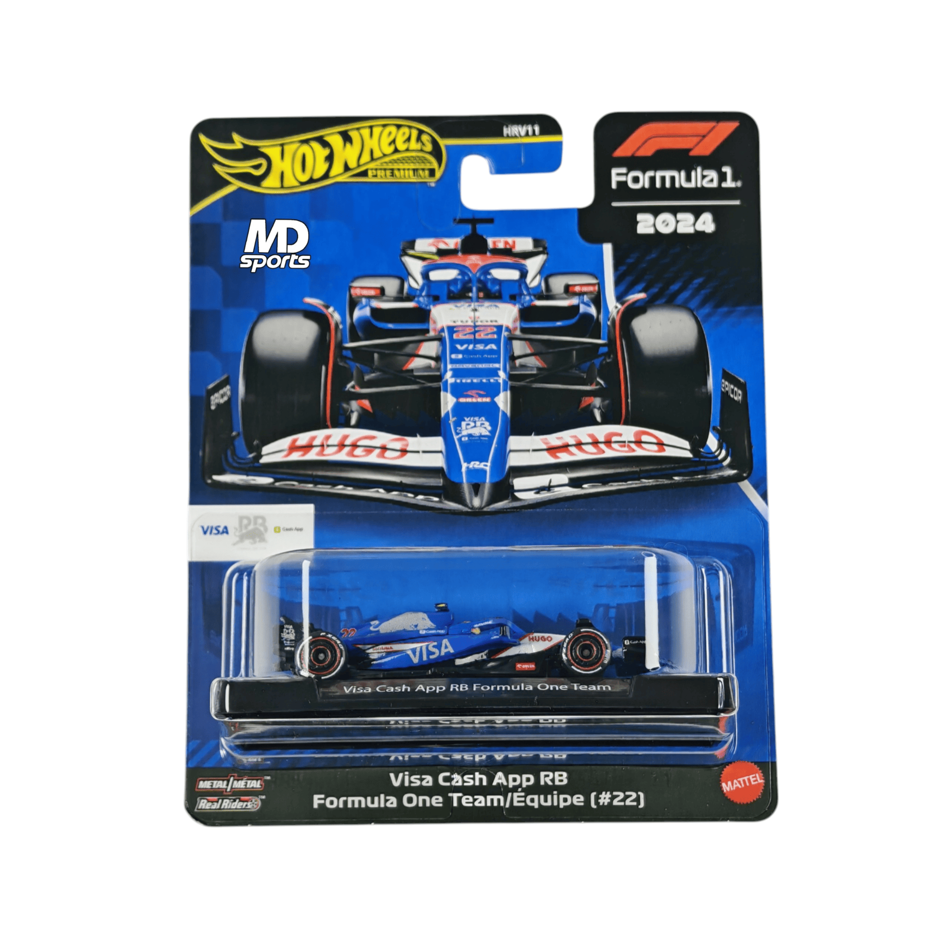 Visa Cash RB 22 Yuki Tsunoda 2024 HotWheels Premium 1 64-3