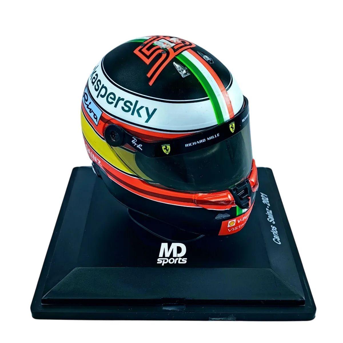 Casco Formula 1 Carlos Sainz Ferrari GP Monza 2021 Spark 1 5-2