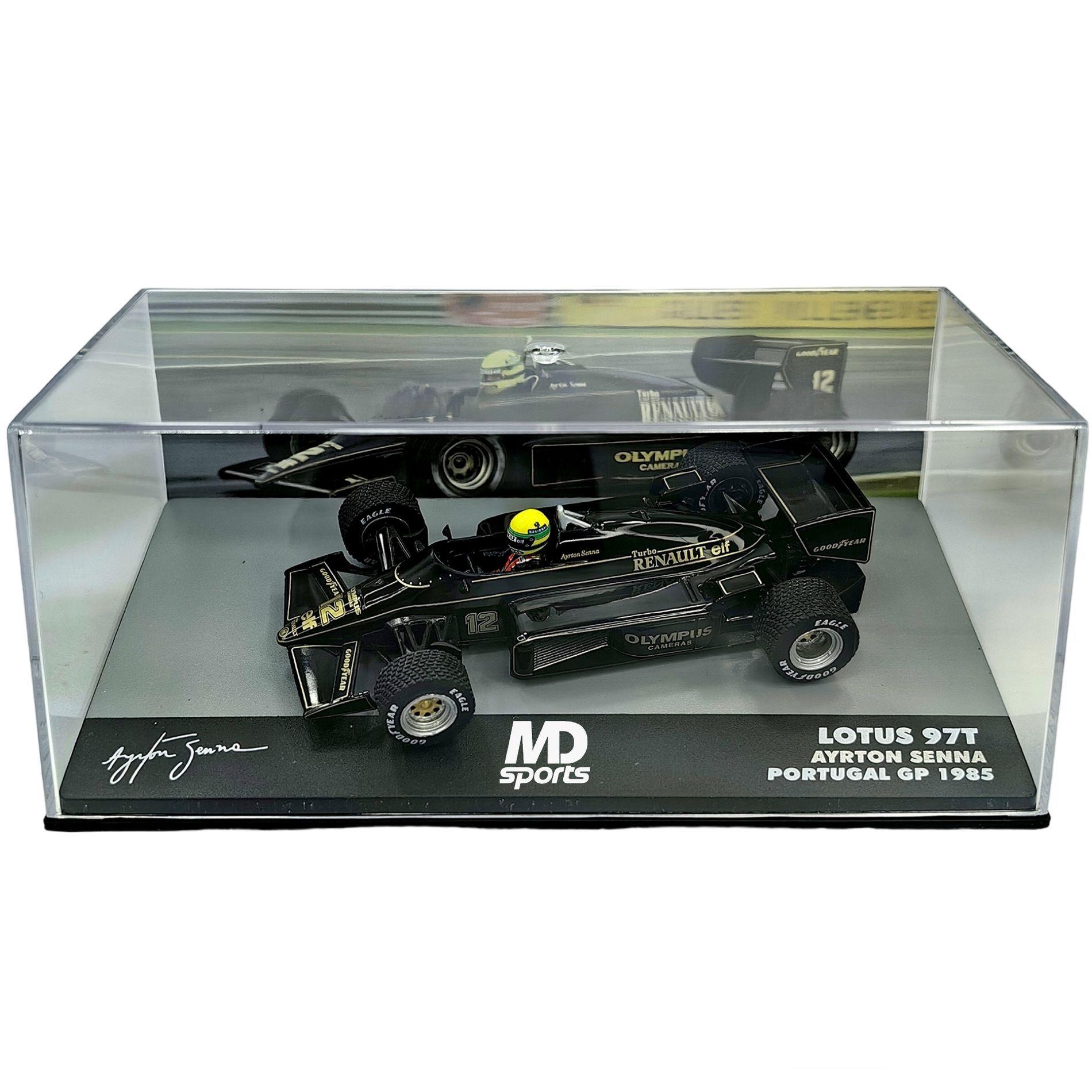 Auto F1 Lotus 97T 1985 12 Ayrton Senna Caja Acrilica IXO 1 43-2