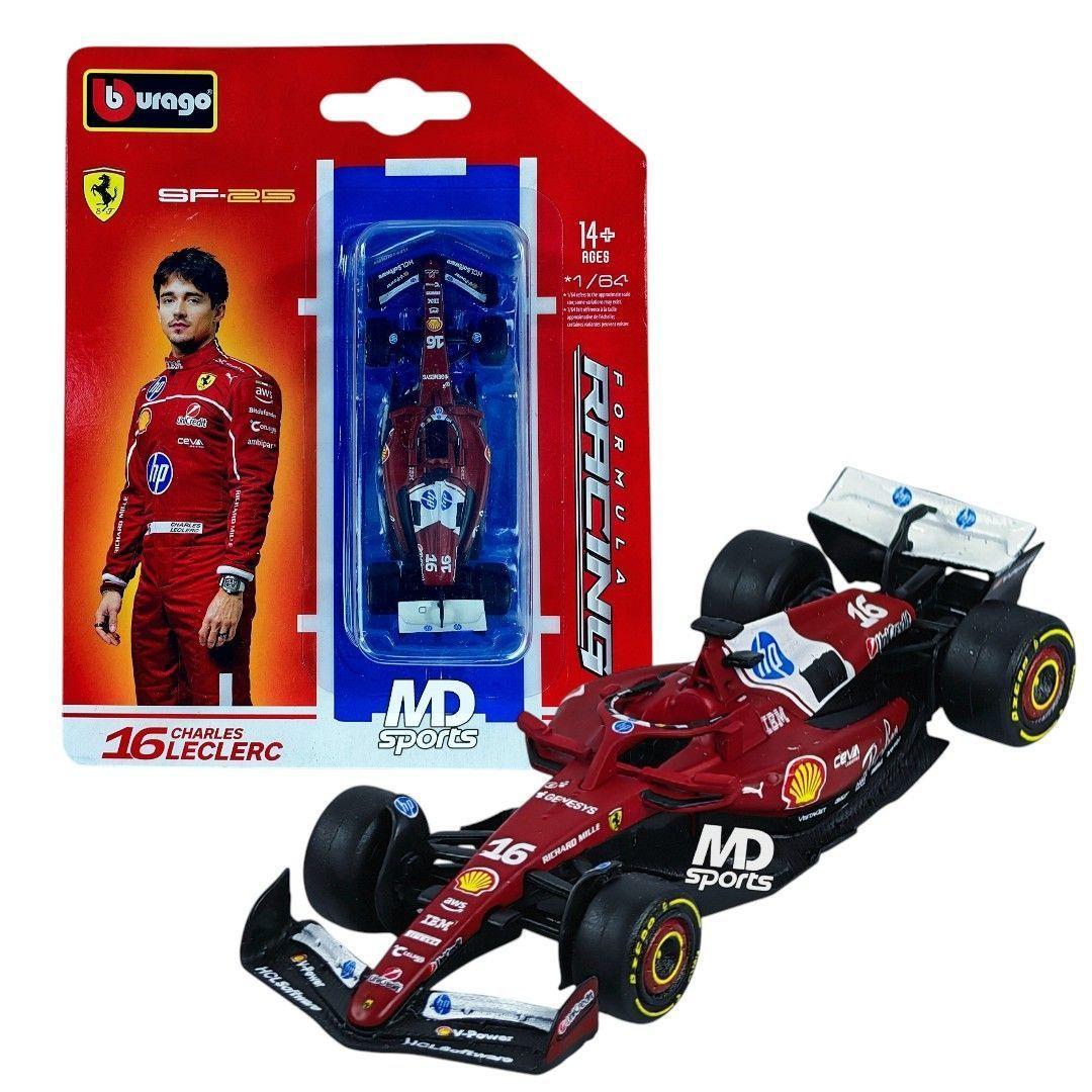 Auto F1 Ferrari SF 25 2025 16 Charles Leclerc Caja Normal Burago 1 64-2