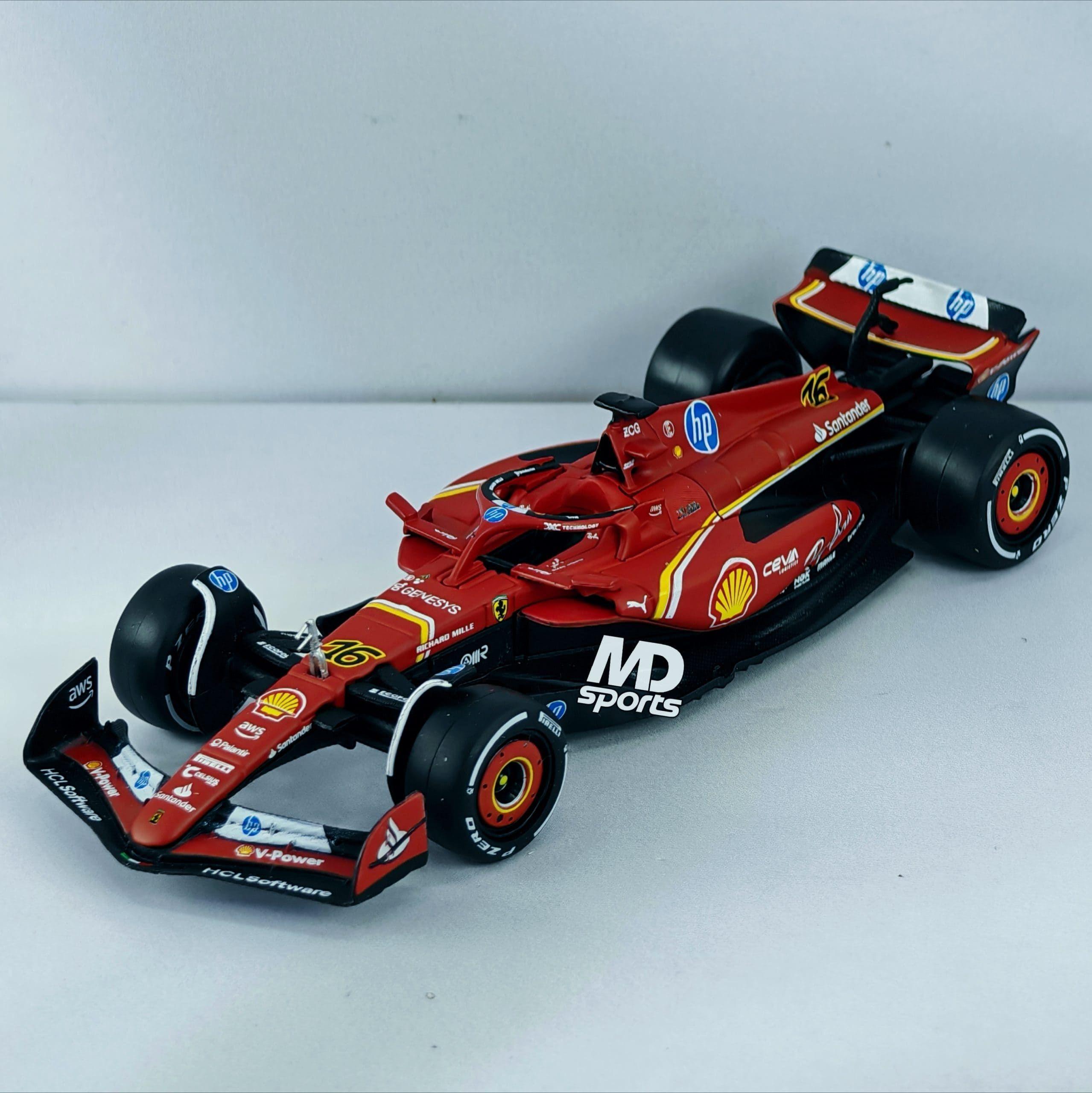 Auto F1 Ferrari SF 24 GP Monza 2024 16 Charles Leclerc Caja Normal Burago 1 43-3