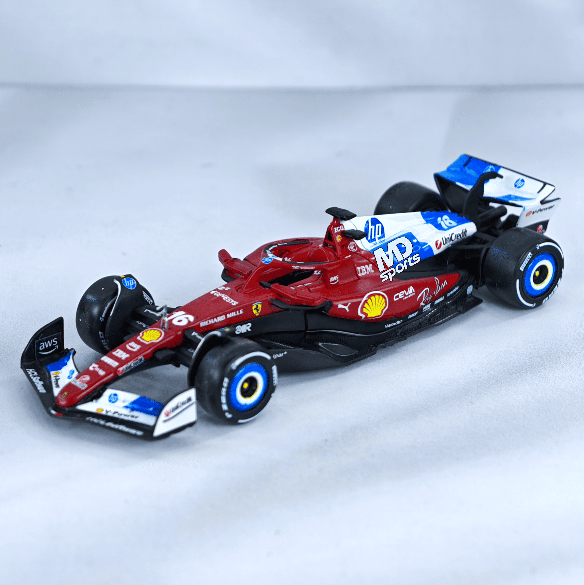 Auto F1 Ferrari SF 25 GP Miami 2025 16 Charles Leclerc Caja Normal Burago 1 43-3