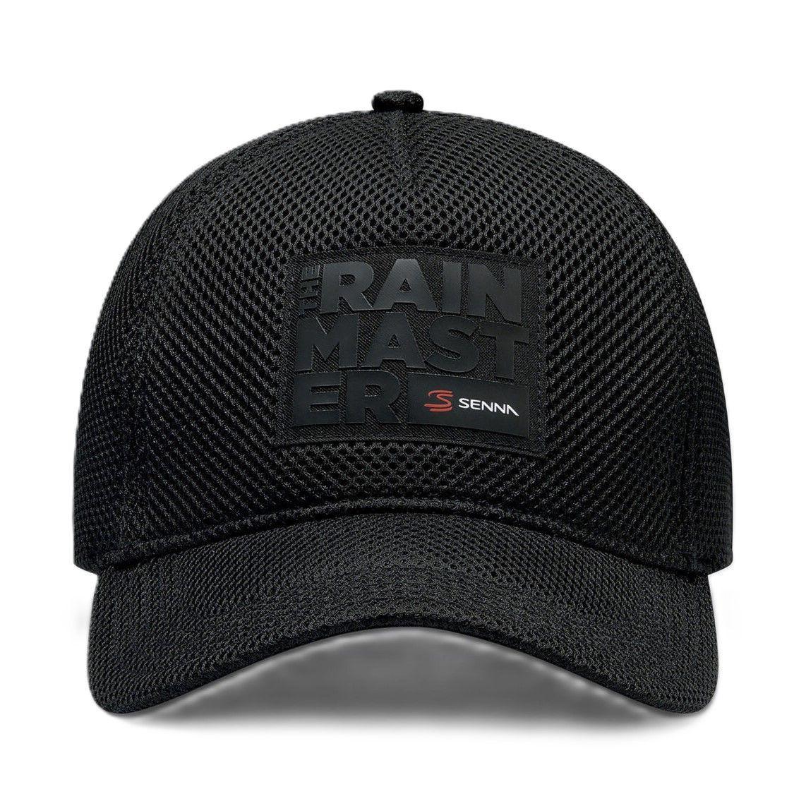 Gorro Jockey Oficial Ayrton Senna Colección Rain Master Negro-2