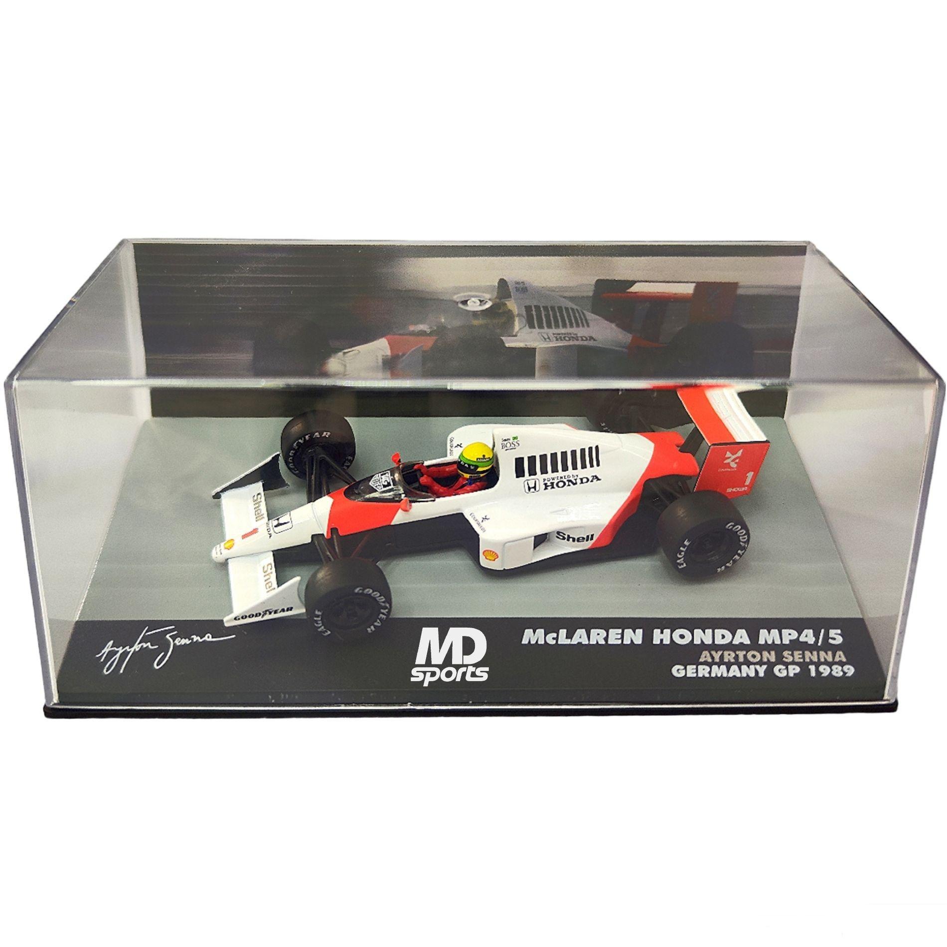 Auto F1 Mclaren MP4 5 1989 1 Ayrton Senna Caja Acrilica IXO Special 1 43-2