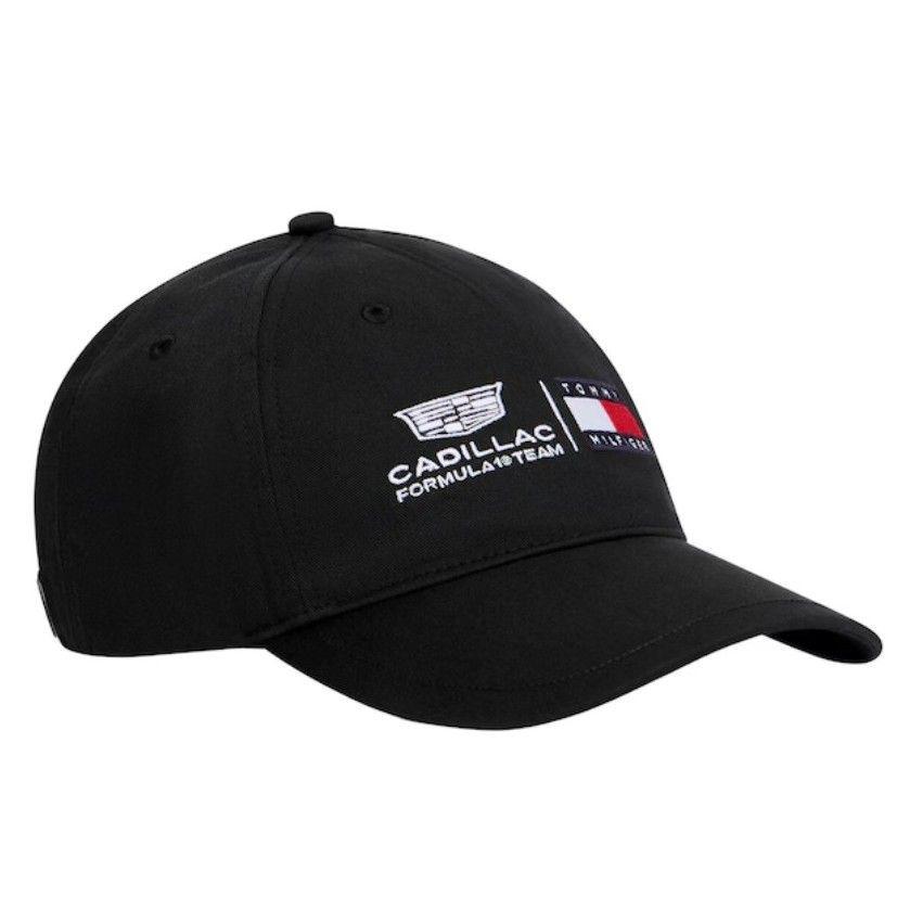 Gorro TOMMY HILFIGER Cadillac F1 Team Oficial 2026 Doble Logo Negro-0