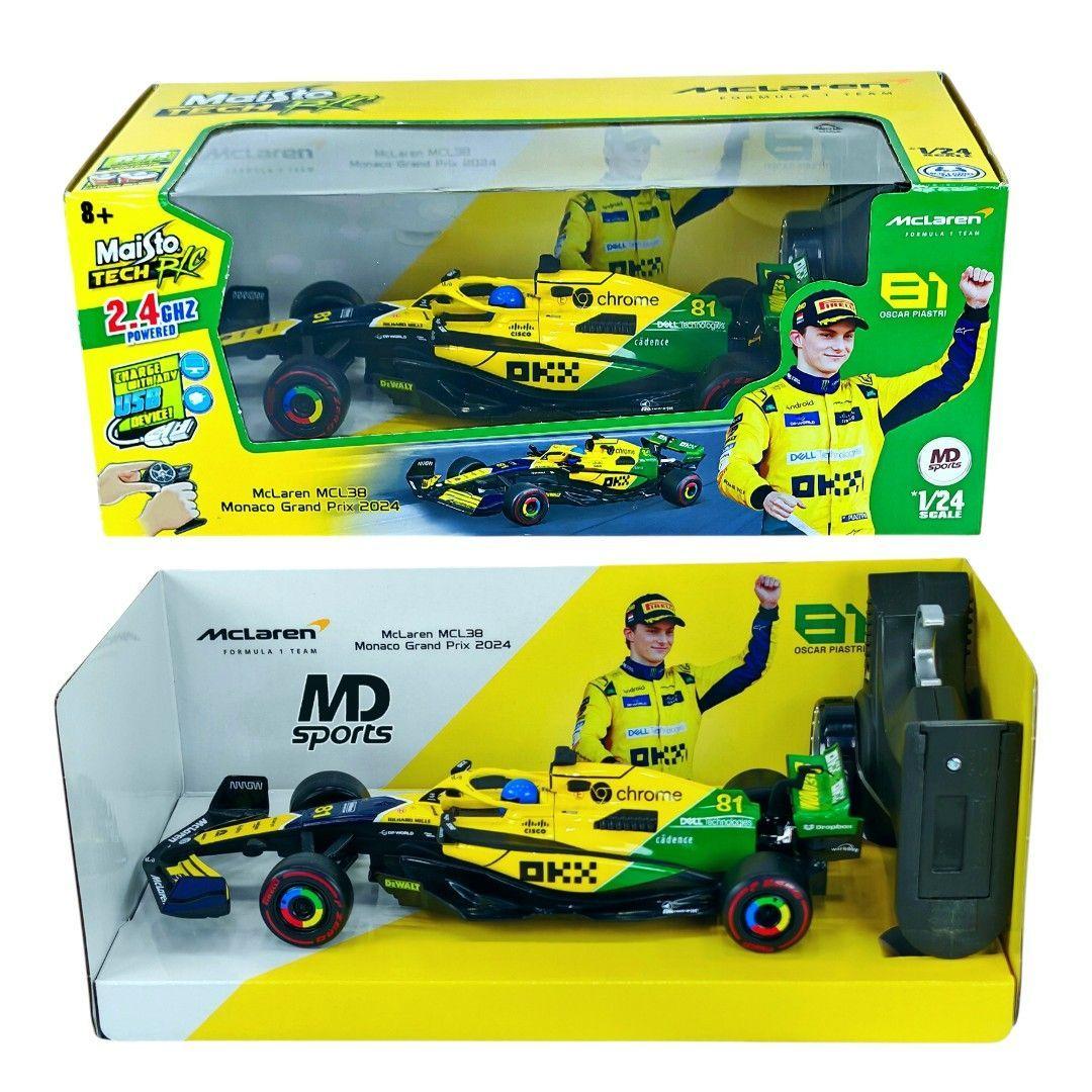 Auto F1 McLaren Control Remoto MCL38 Senna Livery M naco GP 81 Oscar Piastri Maisto 1 24-2