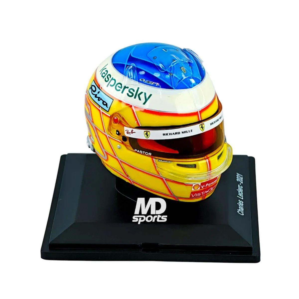 Casco Formula 1 Scuderia Ferrari 16 Charles Leclerc GP Francia 2021 Spark 1 5-2