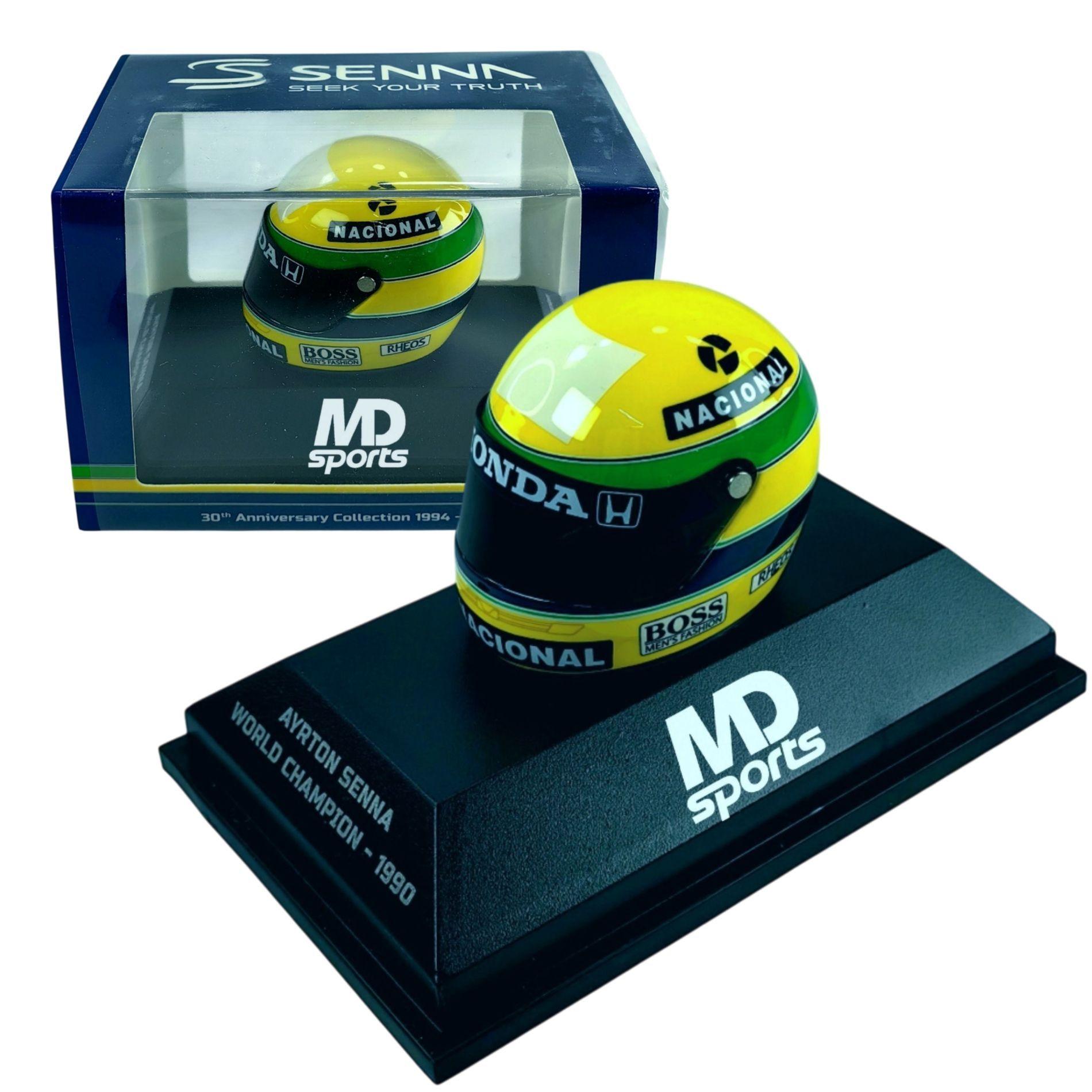 Casco Formula 1 Ayrton Senna 1990 Minichamps 1 8-3