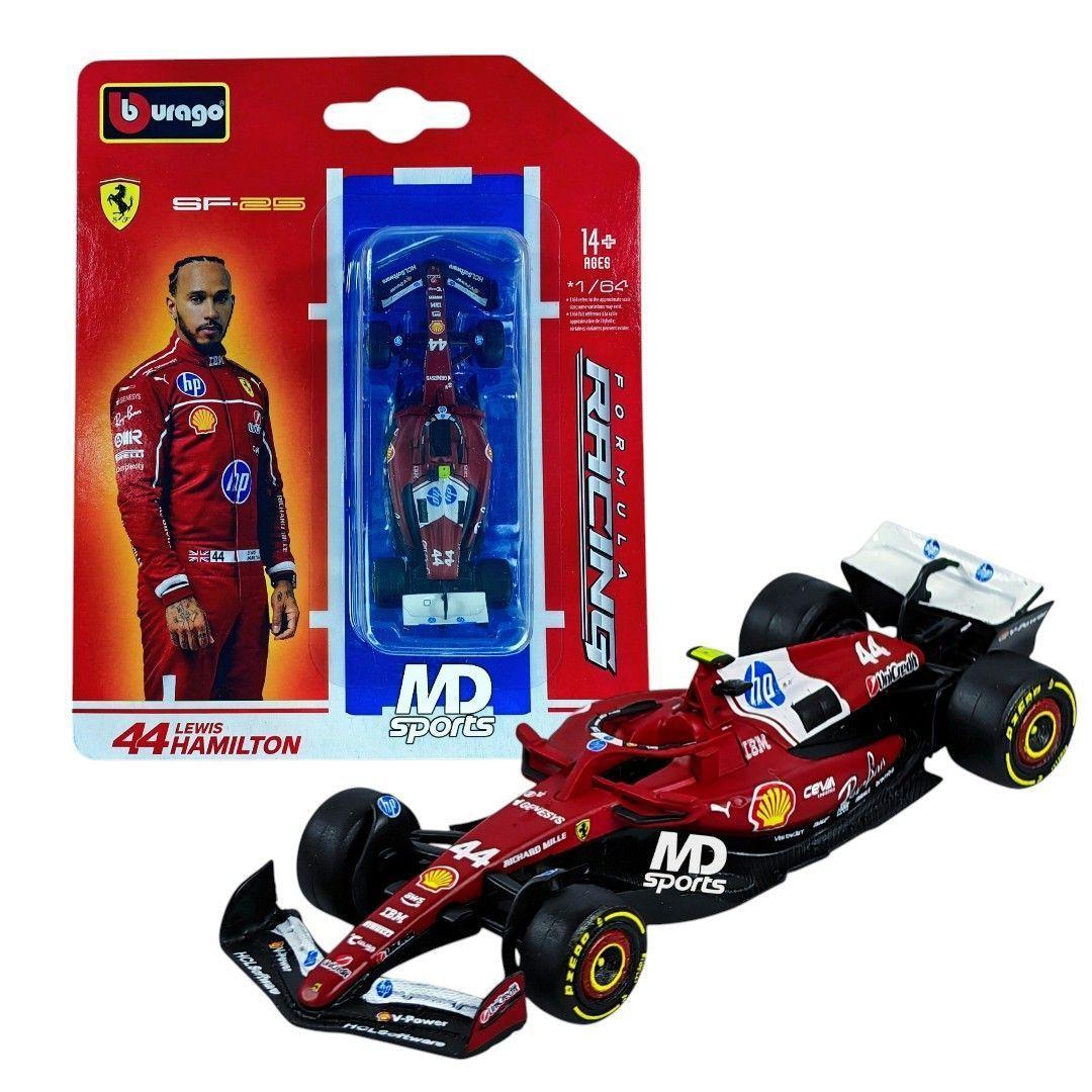 Auto F1 Ferrari SF 25 2025 44 Lewis Hamilton Caja Normal Burago 1 64-2
