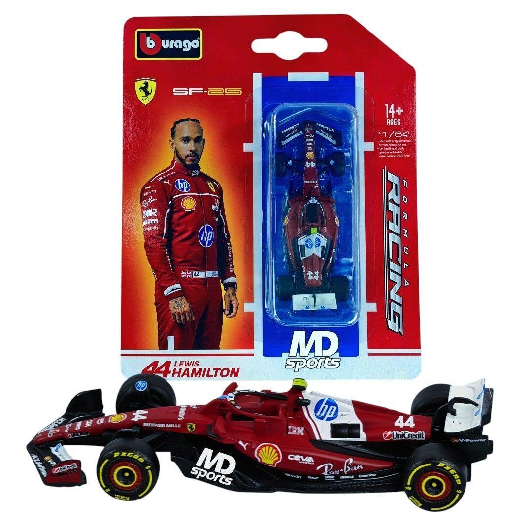 Auto F1 Ferrari SF 25 2025 44 Lewis Hamilton Caja Normal Burago 1 64-3