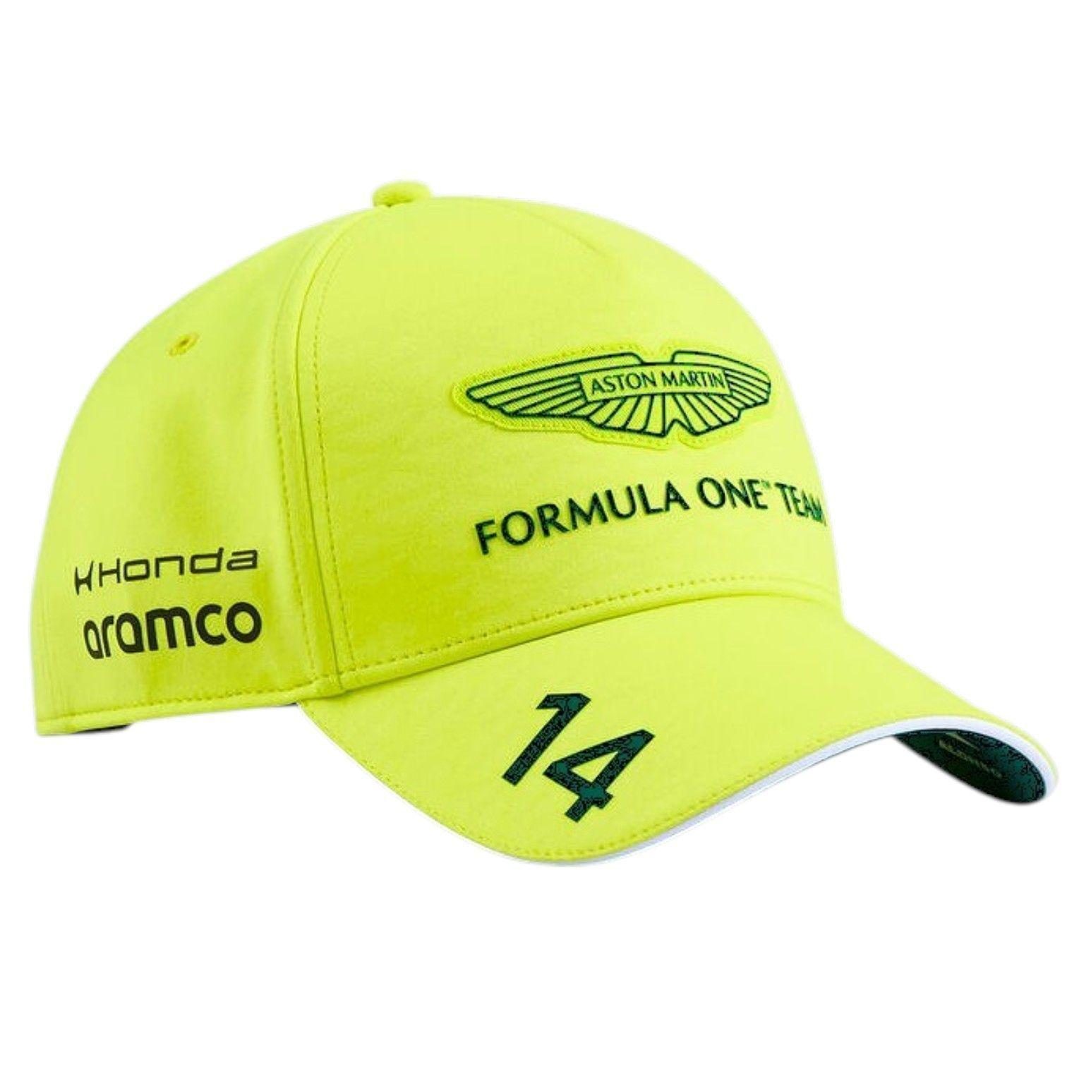 Gorro Jockey Oficial F1 Aston Martin Fernando Alonso 2026 Verde Lima-0