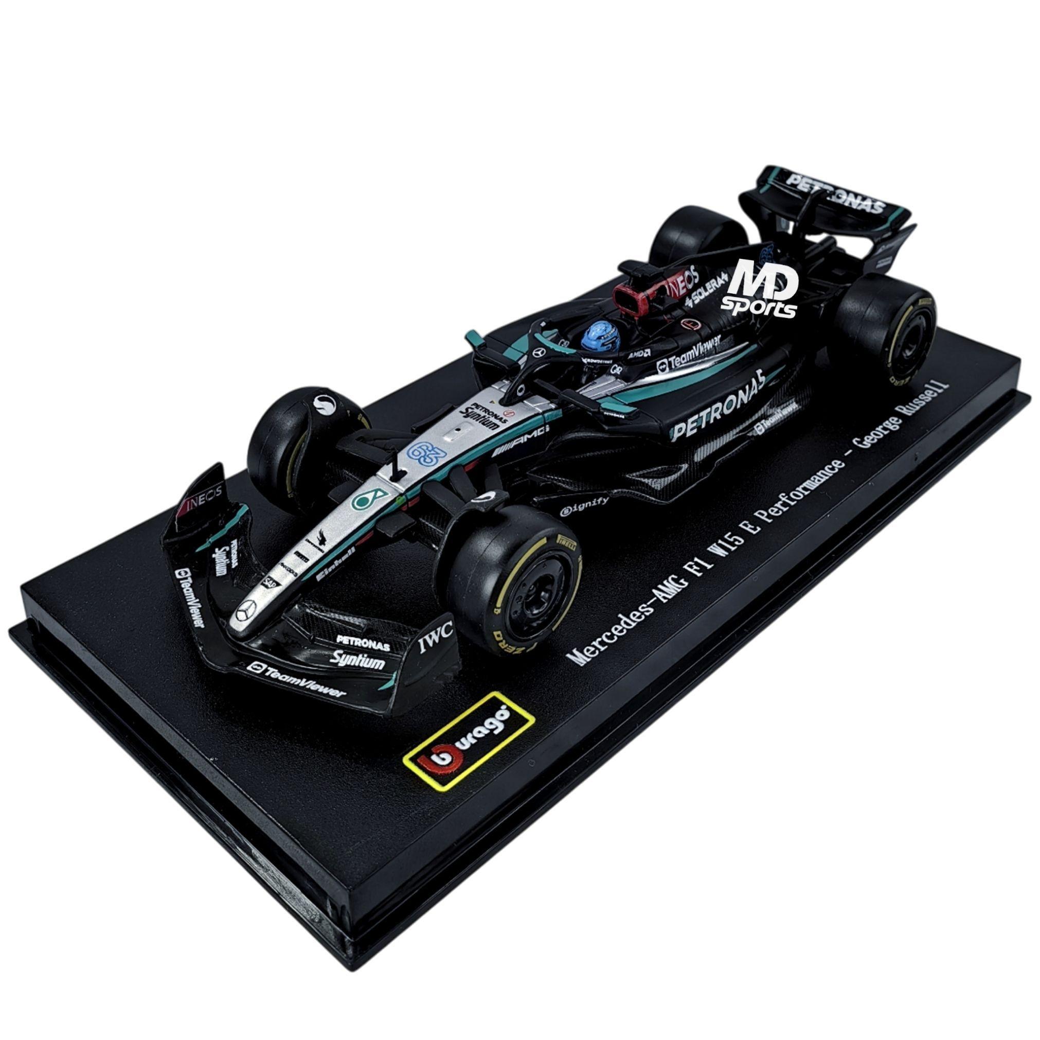 Auto F1 Mercedes W15 2024 #63 Russell Caja Acrilica 1:43-2