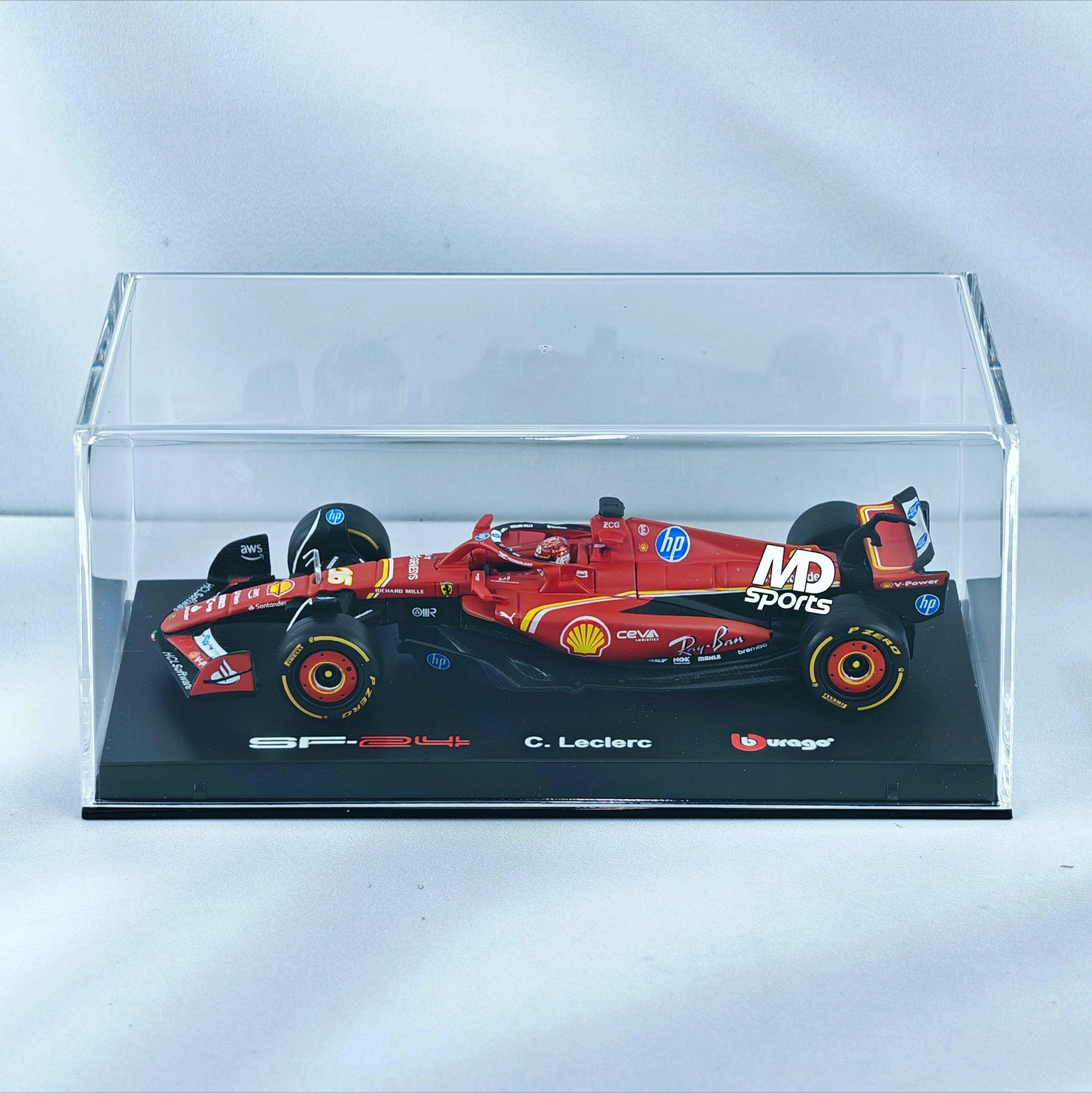 Auto F1 Ferrari SF 24 Monaco GP 2024 16 Charles Leclerc Caja Acrilica Burago 1 43-2