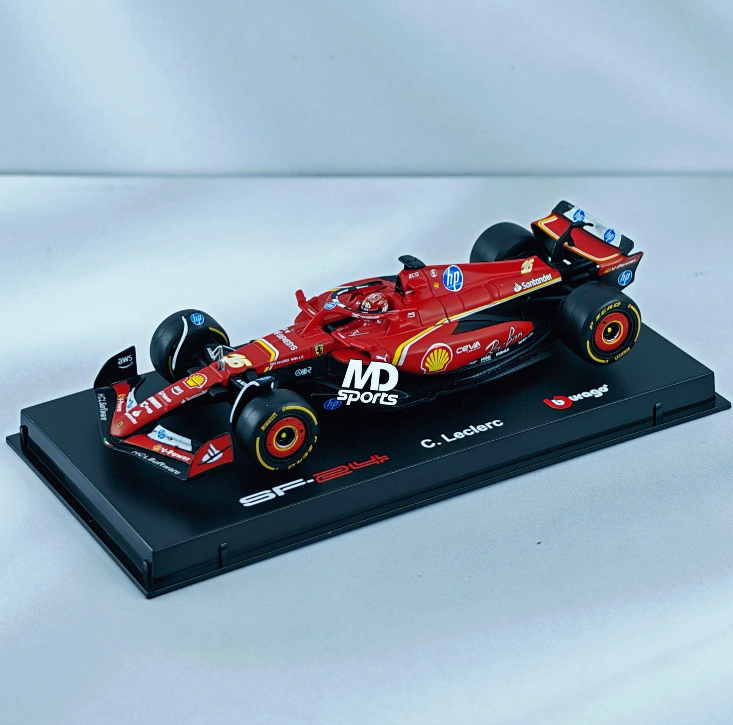Auto F1 Ferrari SF 24 Monaco GP 2024 16 Charles Leclerc Caja Acrilica Burago 1 43-3