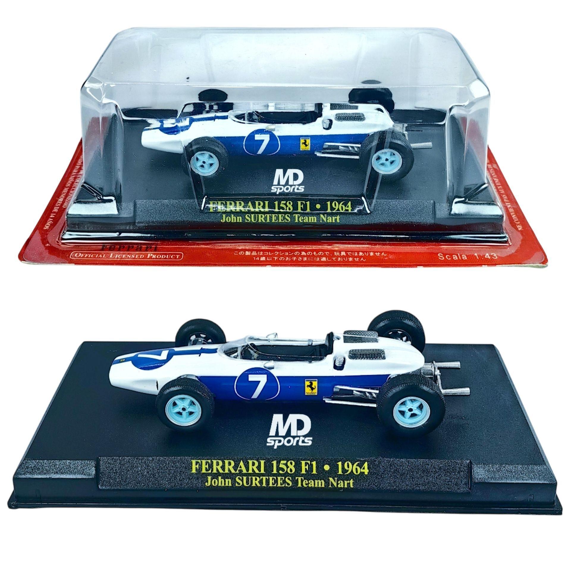 Auto F1 Ferrari 158 F1 Blanco 1964 7 John Surtees Caja Normal Edicola 1 43-2