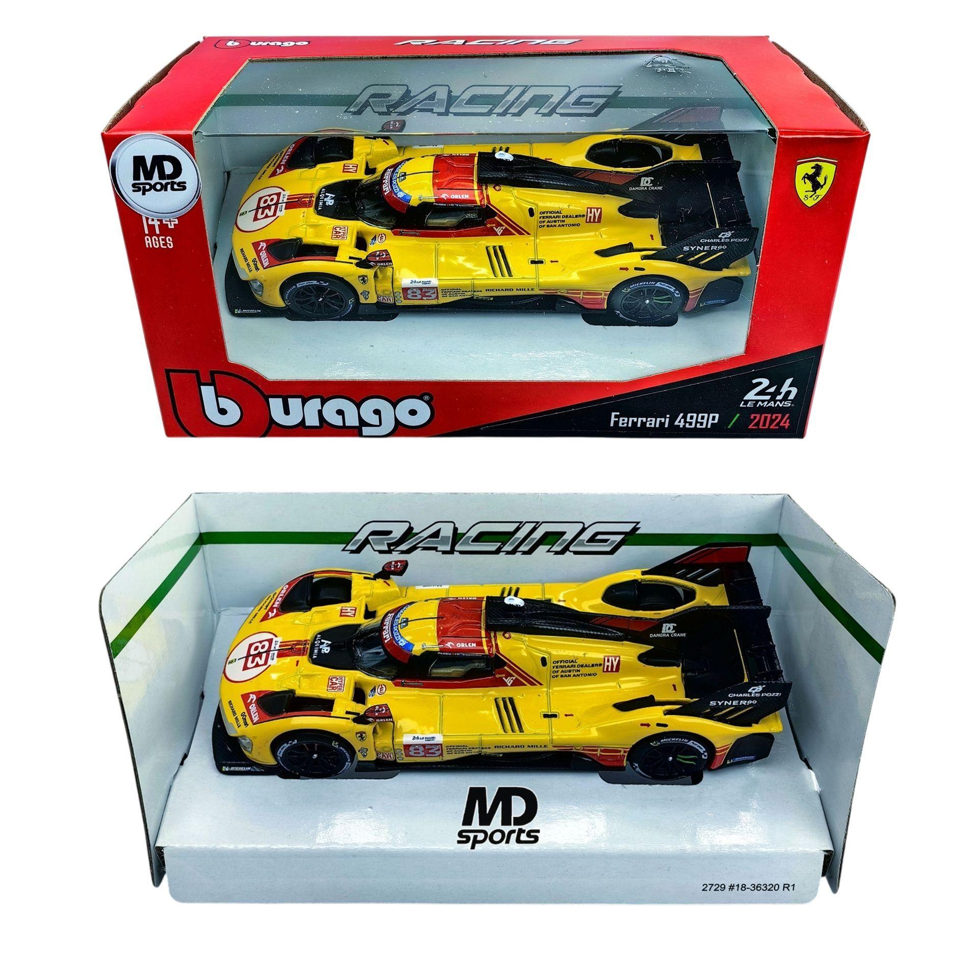 Auto Ferrari AF Corse 499p WEC 24H LeMans 2024 83 Caja Normal Burago 1 43-2