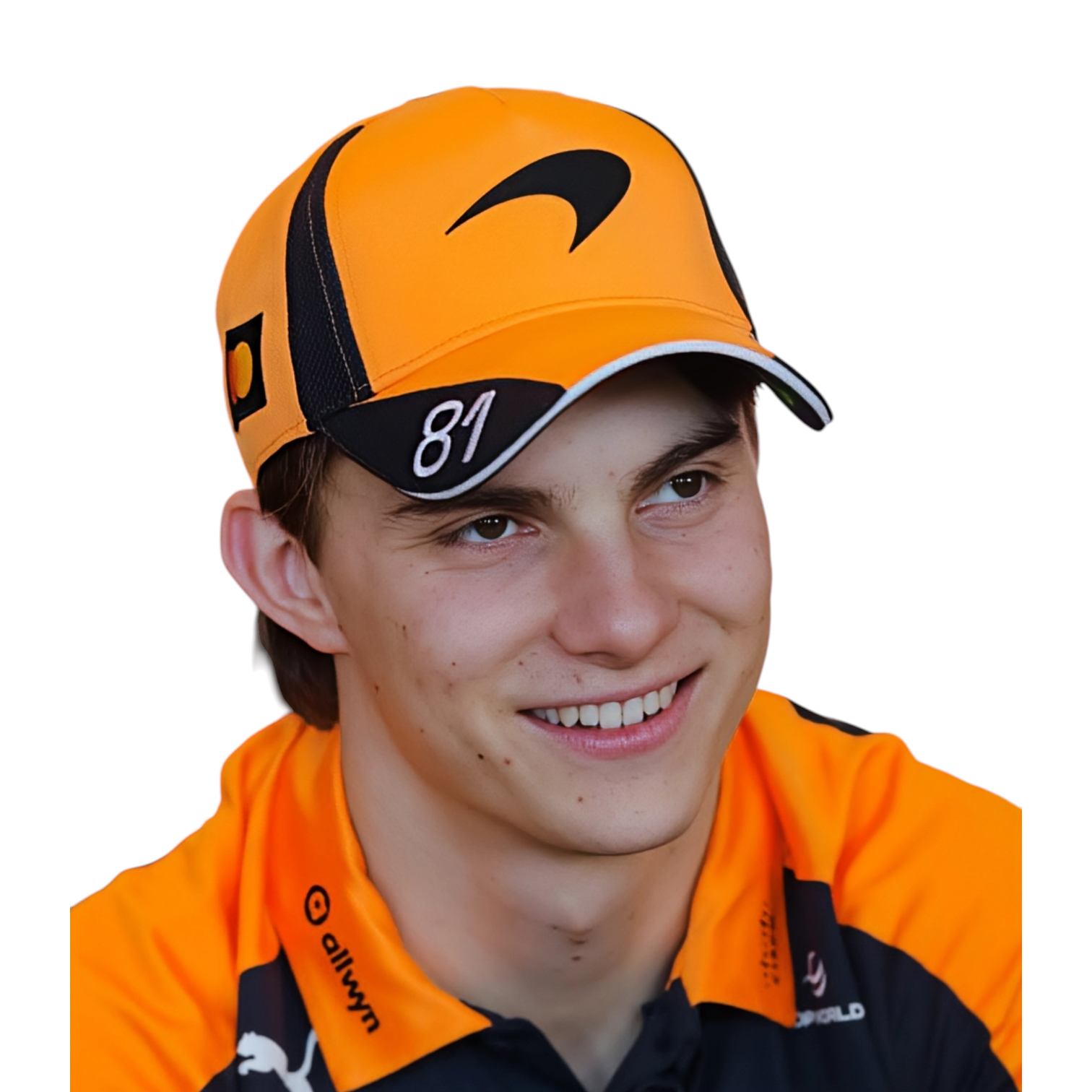 Gorro Jockey F1 Mclaren Oscar Piastri 81 Oficial 2026 Papaya-5