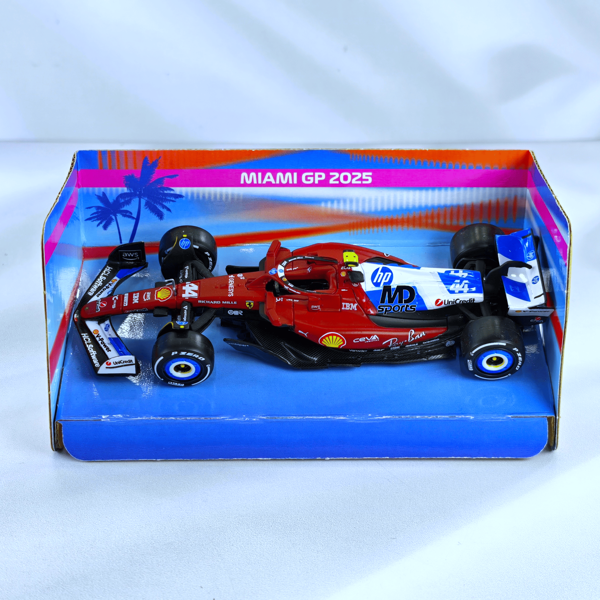 Auto F1 Ferrari SF 25 GP Miami 2025 44 Lewis Hamilton Caja Normal Burago 1 43-2