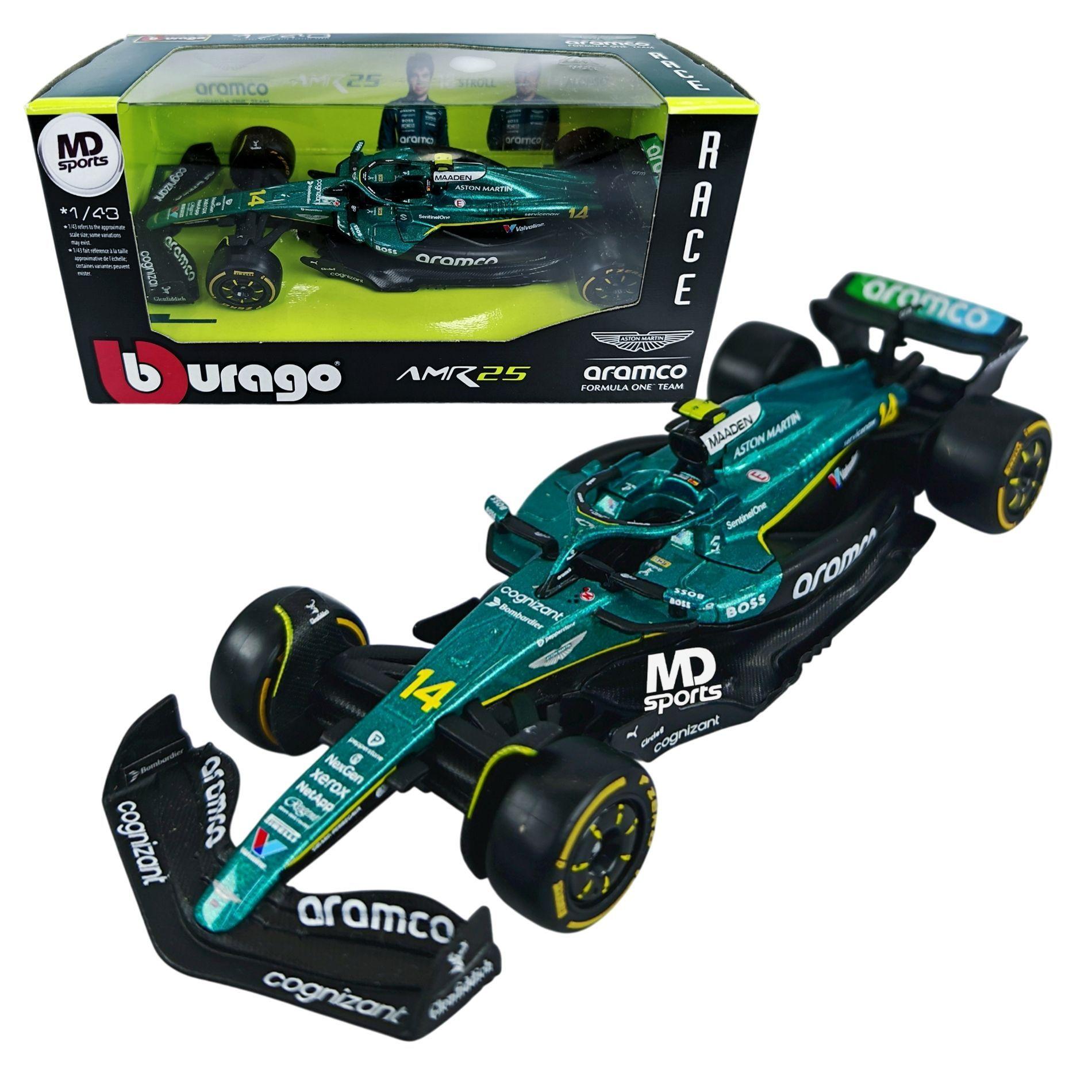 Auto F1 Aston Martin AMR25 2025 14 Fernando Alonso Caja Normal Burago 1 43-2