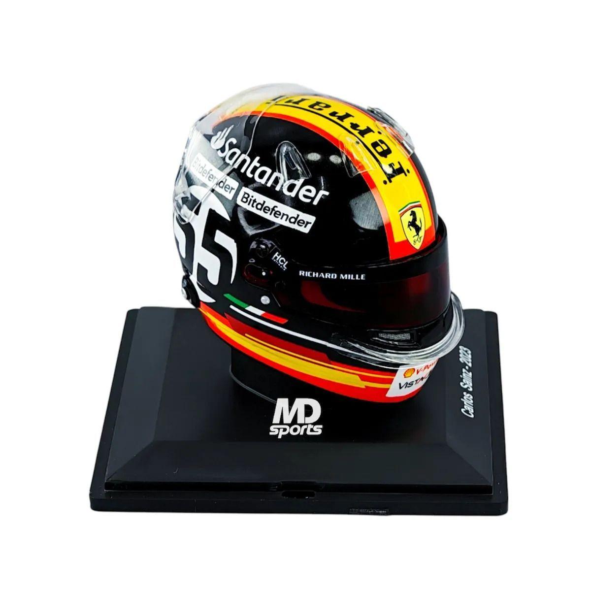 Casco Formula 1 Carlos Sainz Ferrari 2023 GP Monza Spark 1 5-2