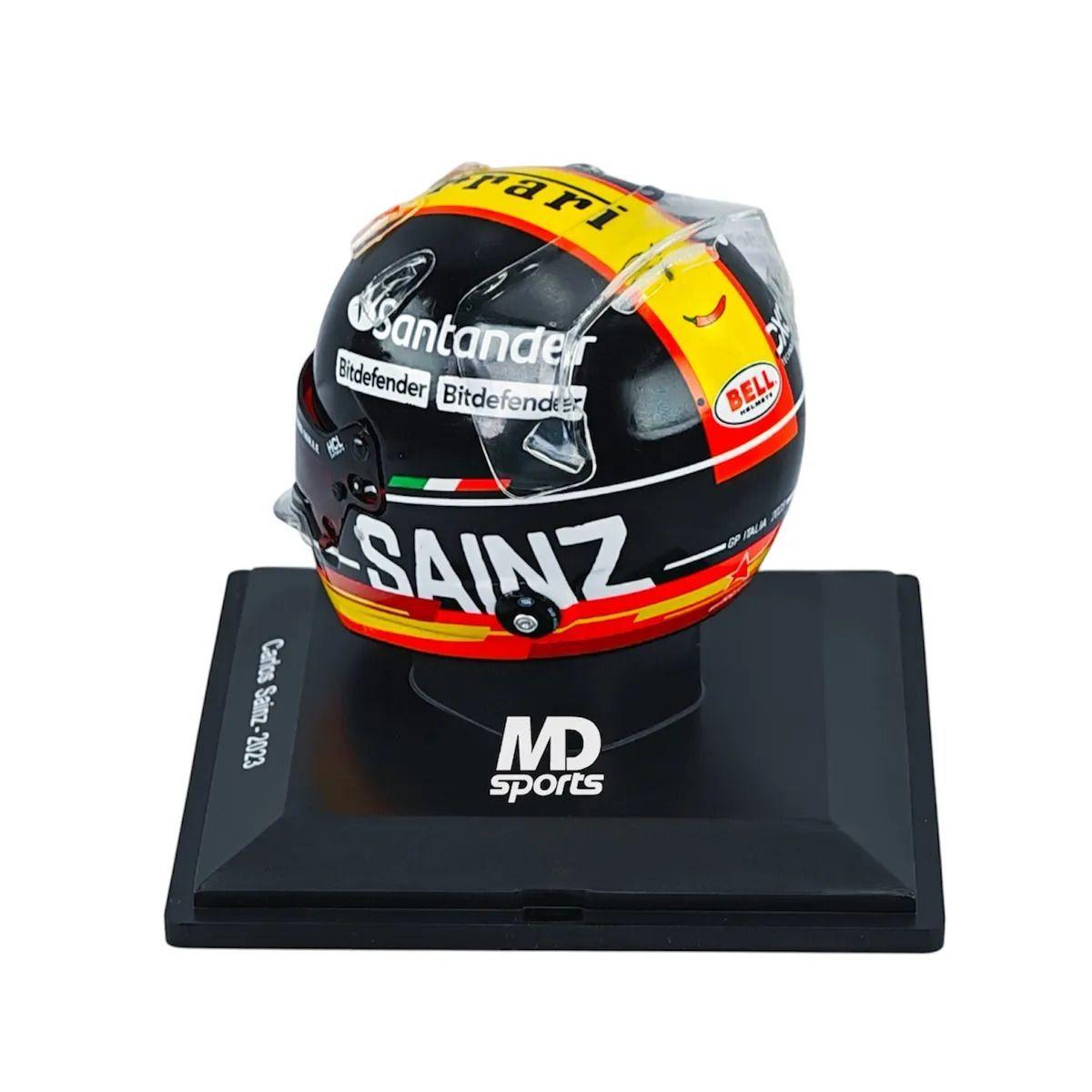 Casco Formula 1 Carlos Sainz Ferrari 2023 GP Monza Spark 1 5-3