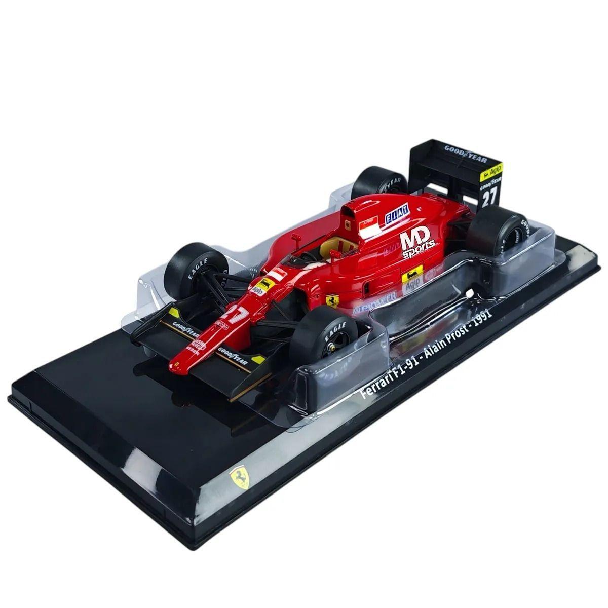 Auto F1 Ferrari F1 91 1991 27 Alain Prost Caja Acrilica Premium Collect 1 24-3