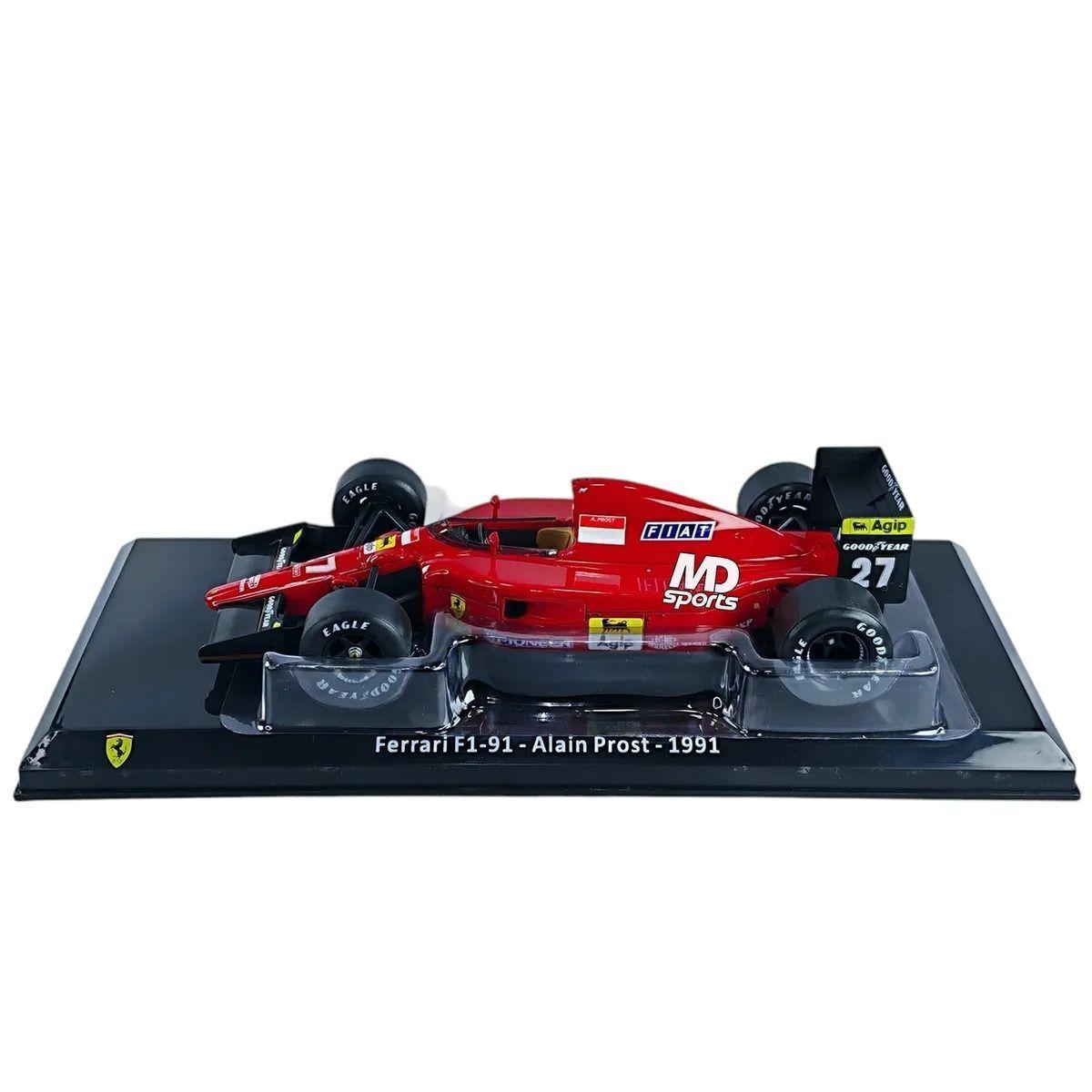 Auto F1 Ferrari F1 91 1991 27 Alain Prost Caja Acrilica Premium Collect 1 24-4