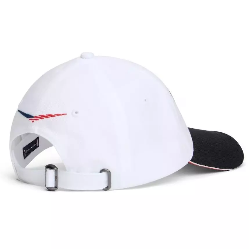 Gorro TOMMY HILFIGER Logo Cadillac F1 Team Oficial 2026 Script Blanco Negro-1
