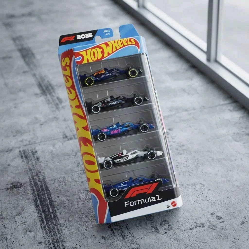 Pack 5 Autos Carreras Formula 1 Hot Wheels Jln11 Let s Race-4