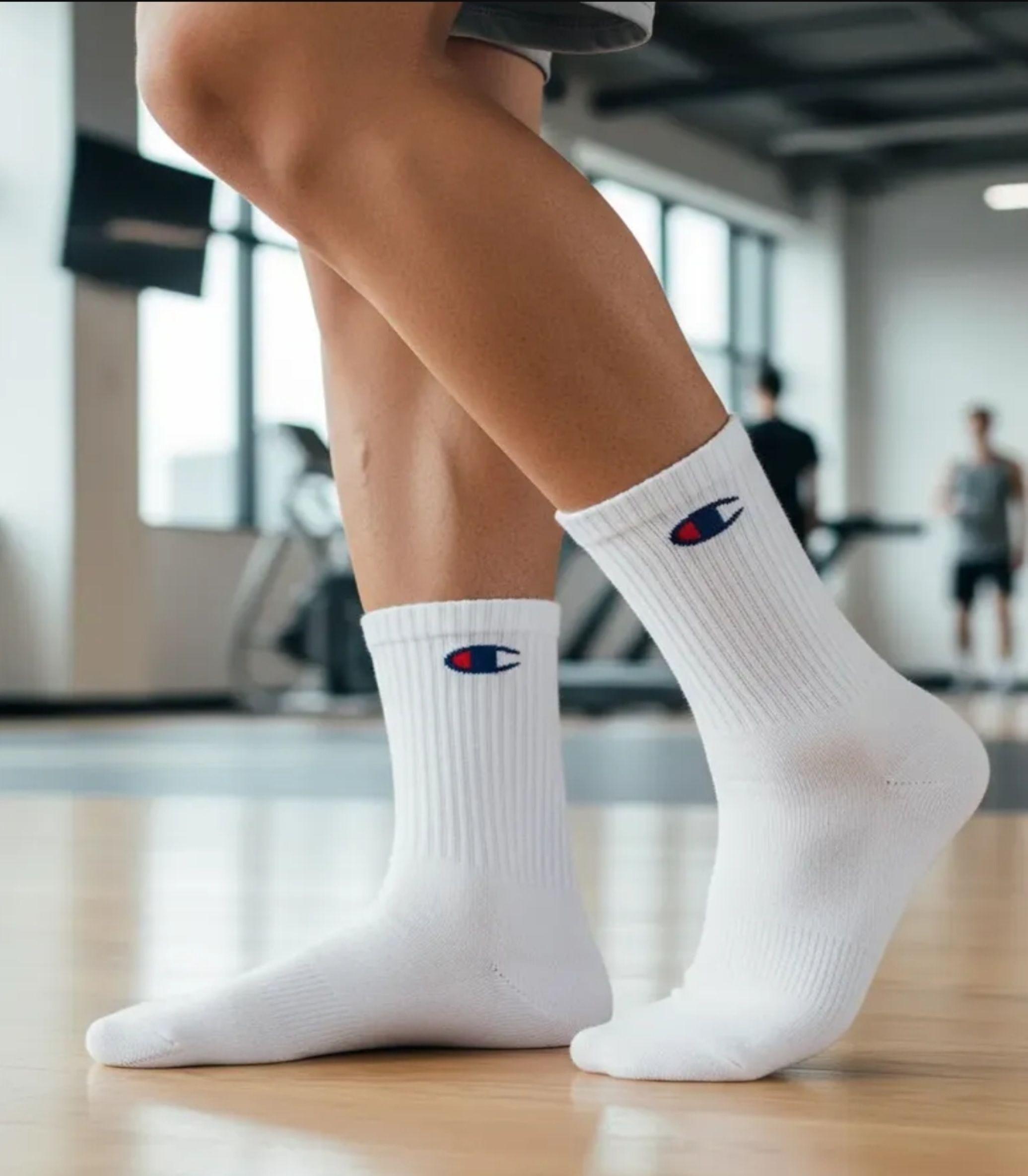 Calcetines Medias Champion 3 Pares Crew 3p Wht-5