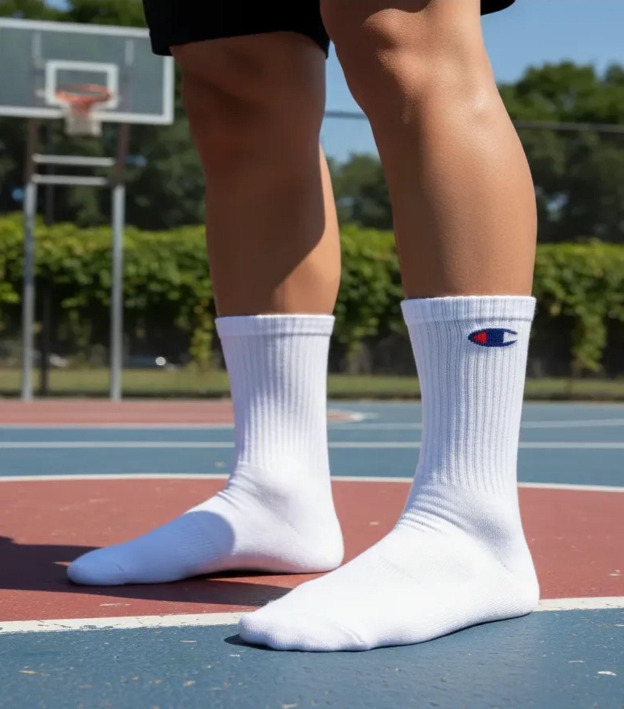 Calcetines Medias Champion 3 Pares Crew 3p Wht-6