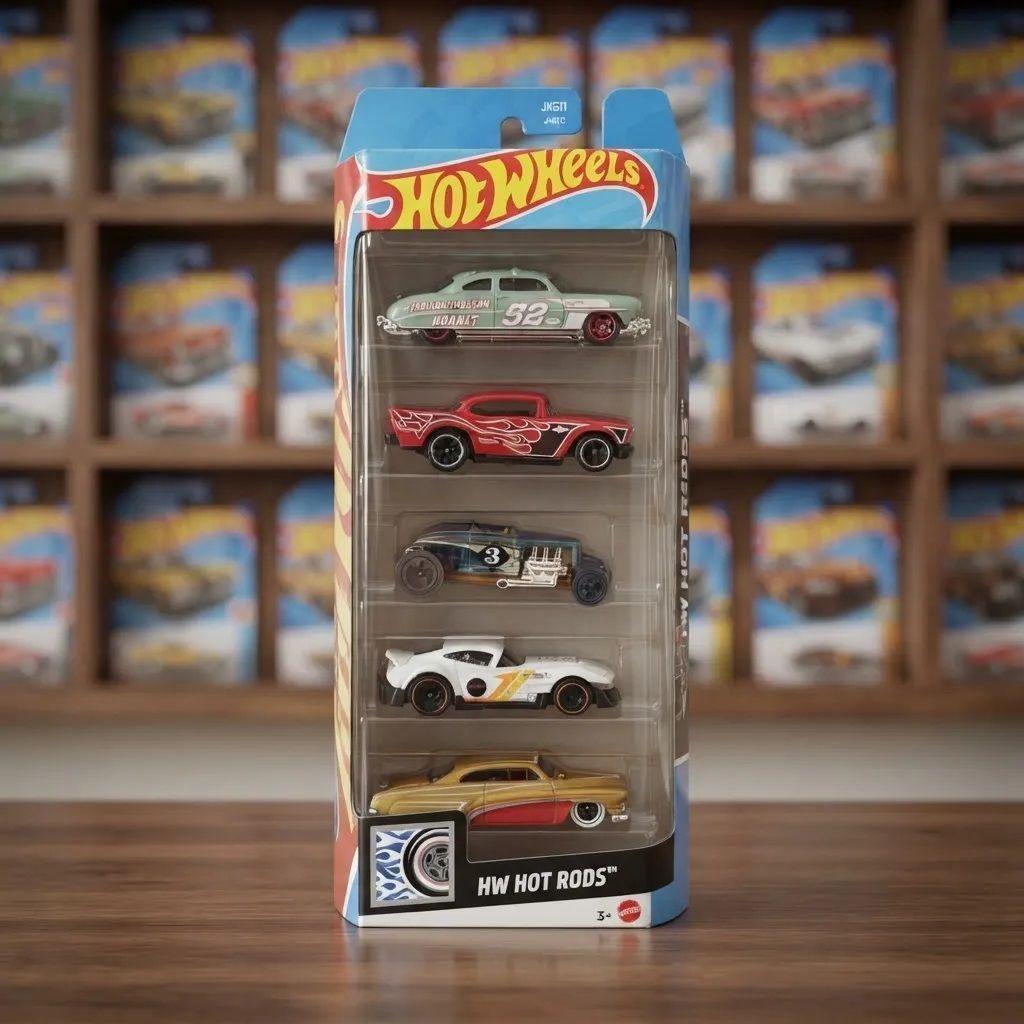 Pack 5 Autos Hot Wheels Hw Hot Rods Escala 1 64-2