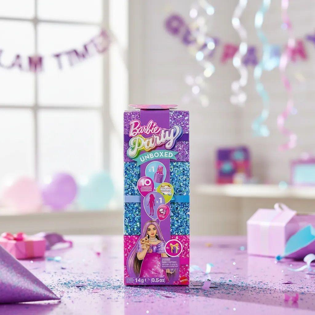 Barbie Party Unboxed Mu eca Get Ready With Me Vestido Rosa-7