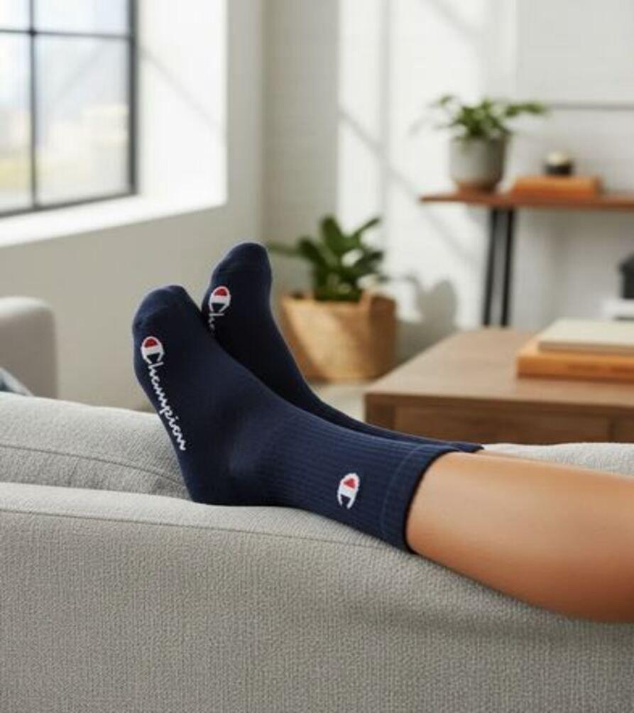 Calcetines Medias Champion 3 Pares Crew 3p Navy-3