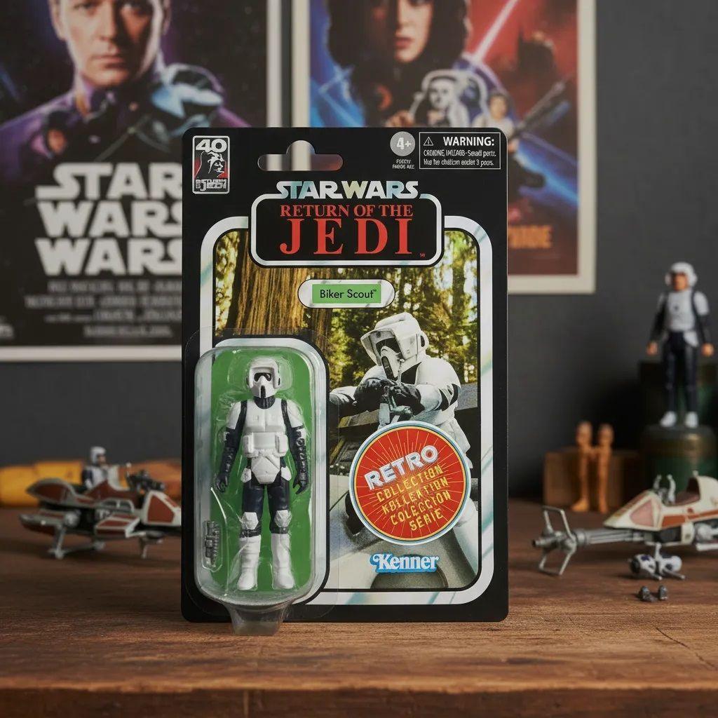 Figura Star Wars Biker Scout Retro Collection Kenner Return-6