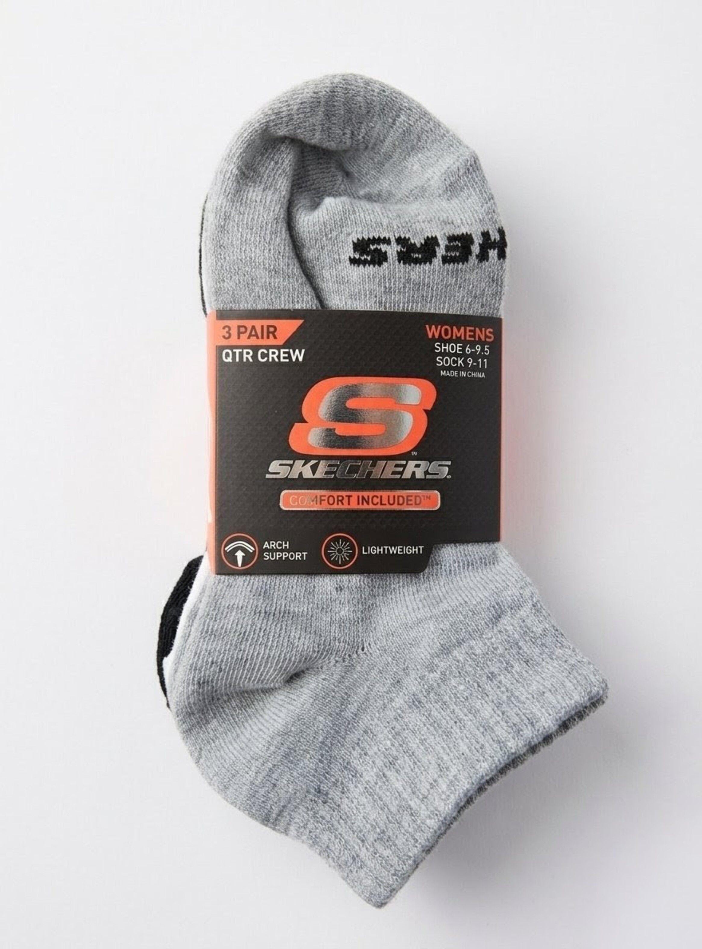 Pack 3 Pares Calcetines Tobilleros Skechers Womans Qtr Crew-0