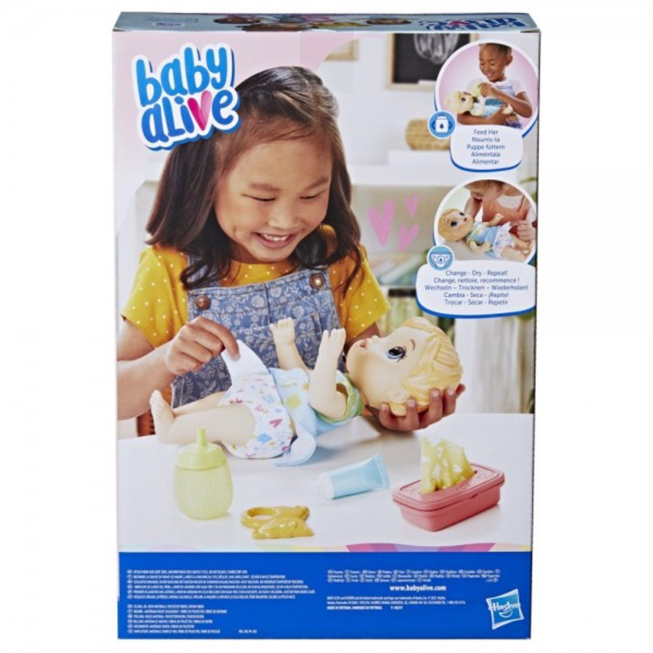 MUÑECA BABY ALIVE BEBÉ CAMBIO DE PAÑAL CABELLO RUBIO-4
