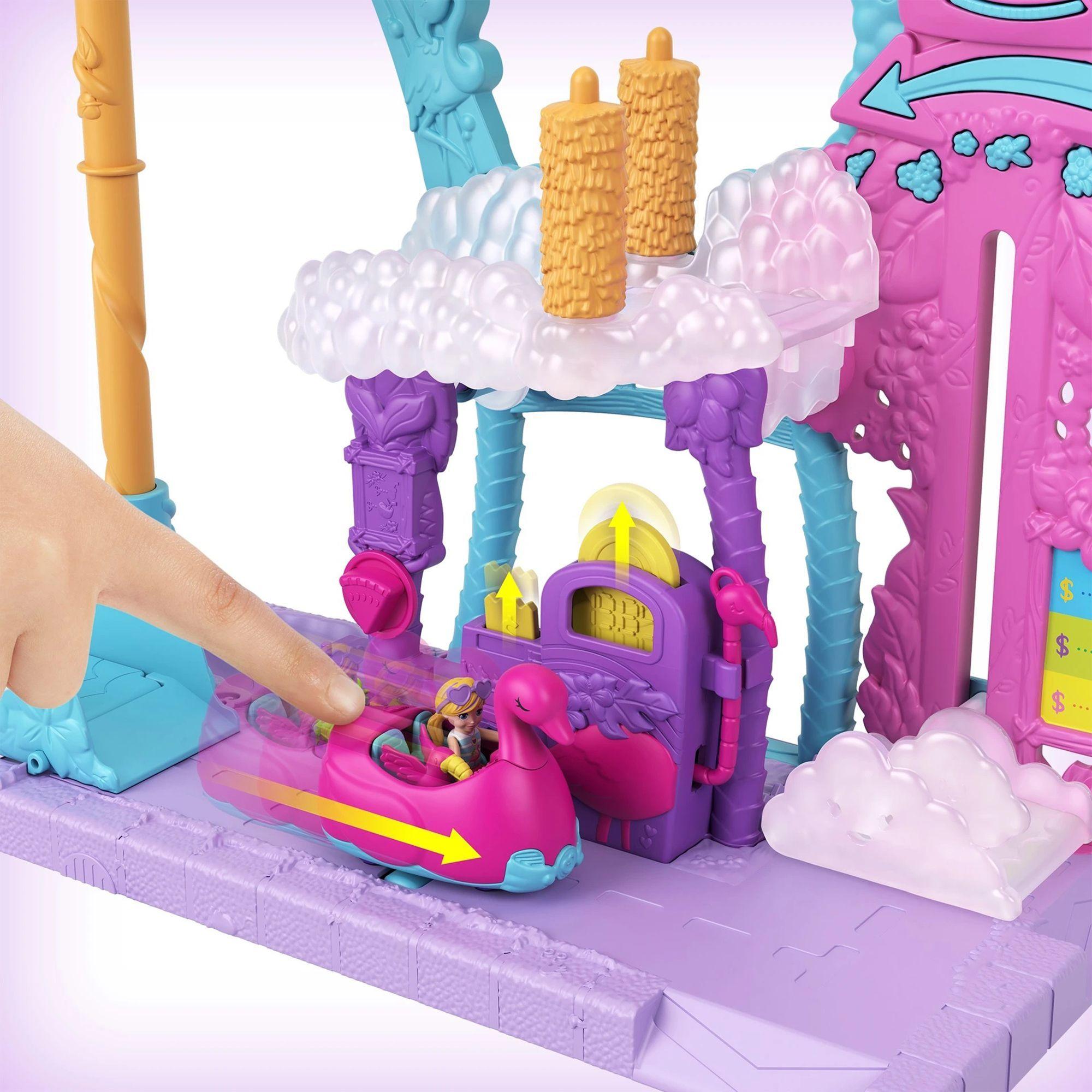 Polly Pocket Polly Ville Auto-lavado Flamingo Divertido-3