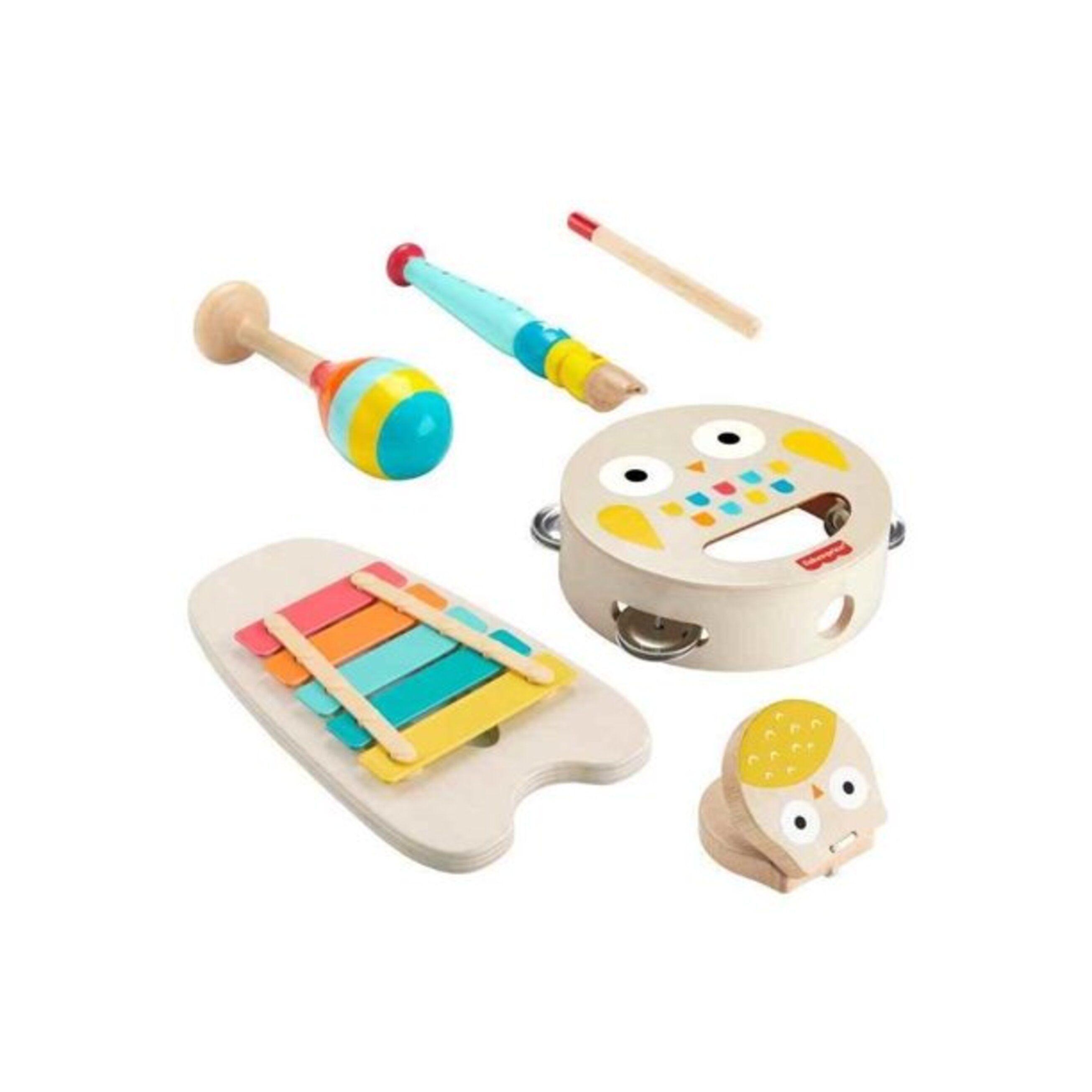 Fisher Price Para Bebés Kit Instrumentos Musicales de Madera-3