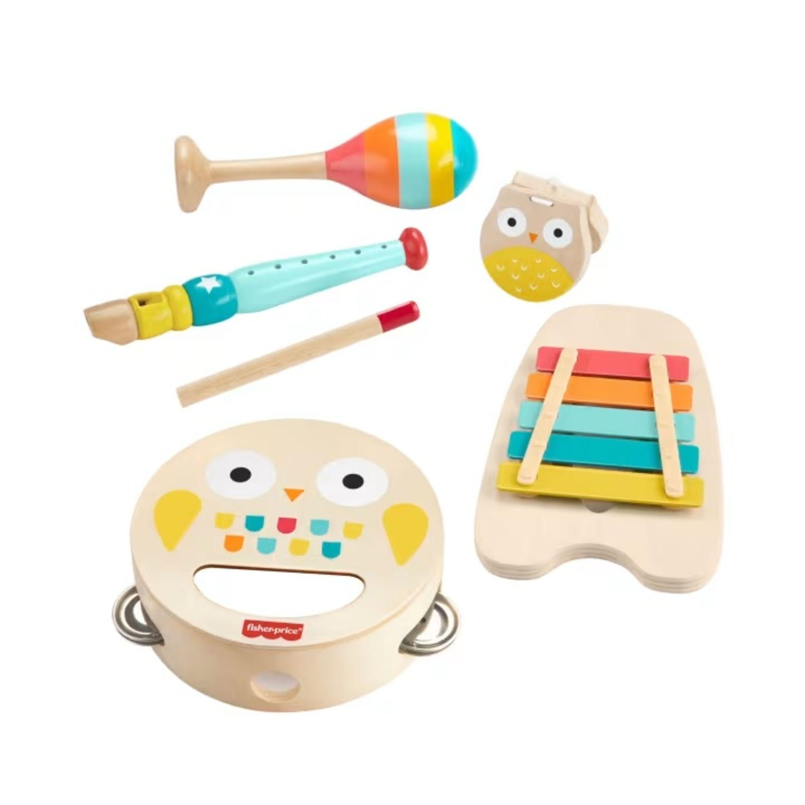 Fisher Price Para Bebés Kit Instrumentos Musicales de Madera-6