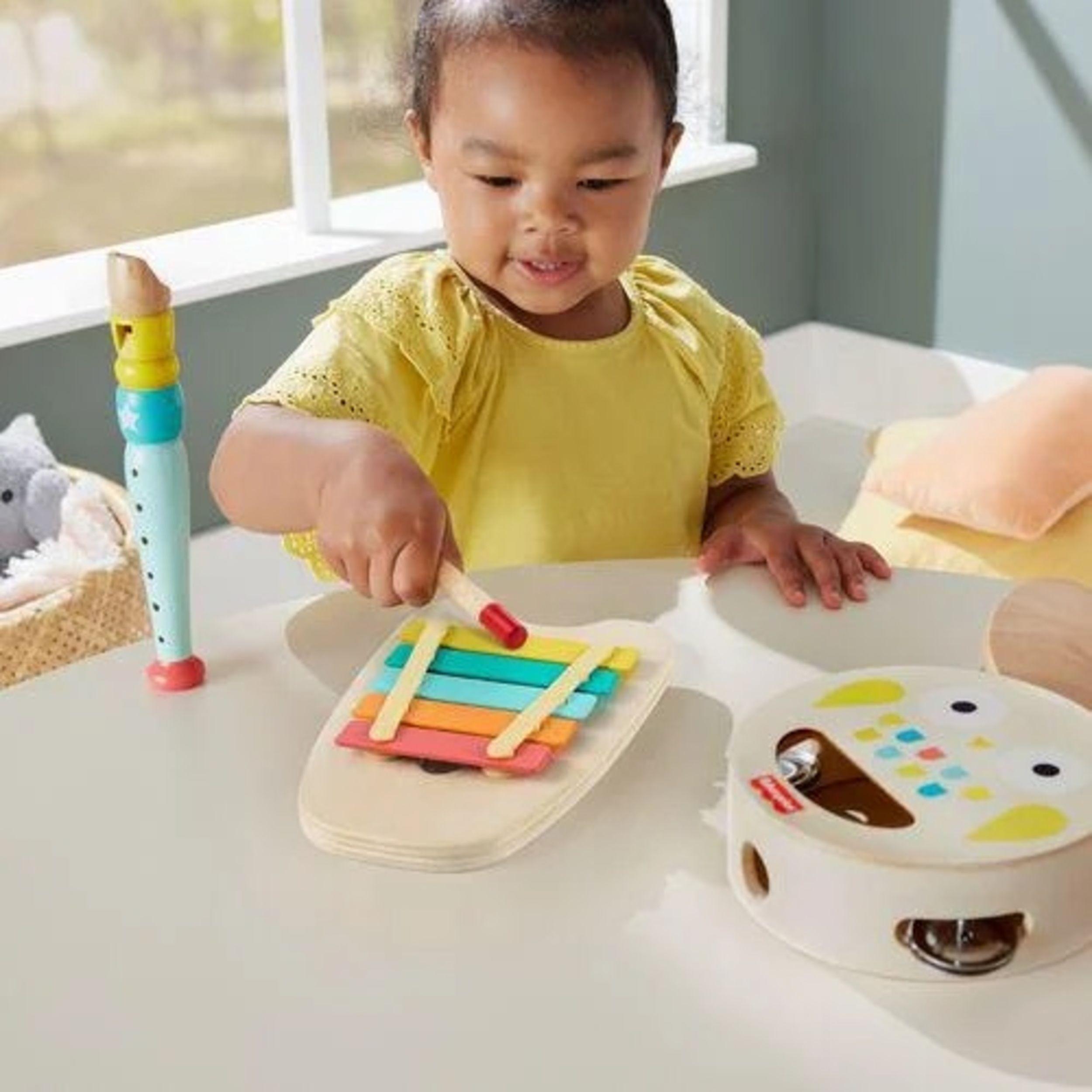 Fisher Price Para Bebés Kit Instrumentos Musicales de Madera-7