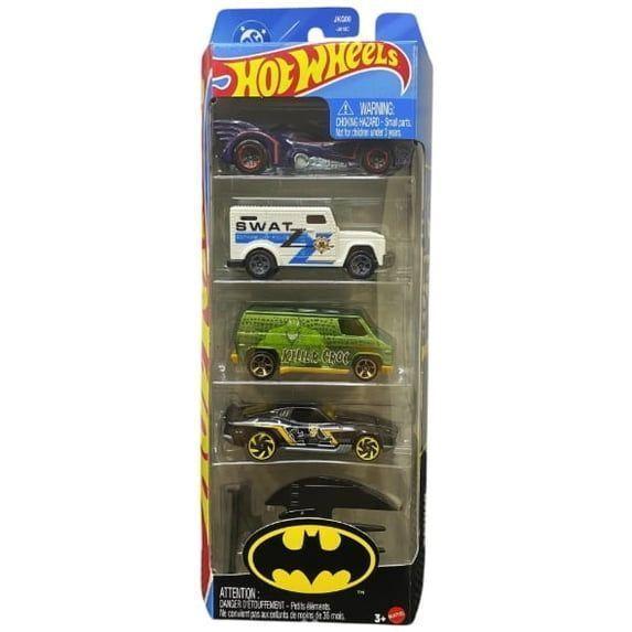 Pack 5 Autos Hot Wheels Batman Series Jkg08 1 64-6