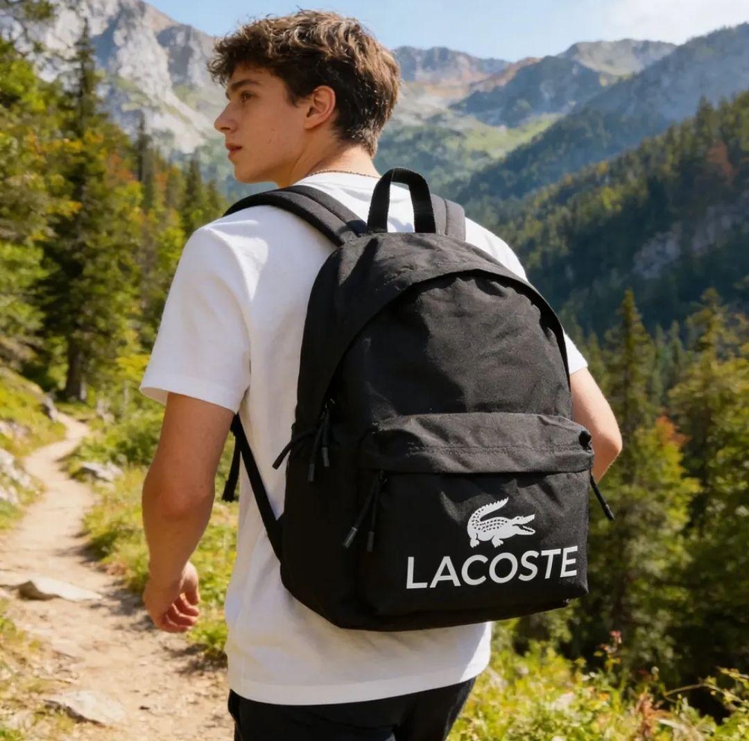 Mochila Deportiva Lacoste 19 9l Nu5182z Poliester Croc Sport-6