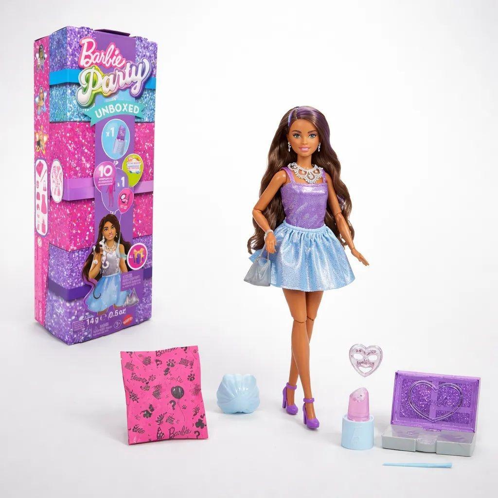 Barbie Party Unboxed Glam Vestido Azul Sorpresa Color Change-7