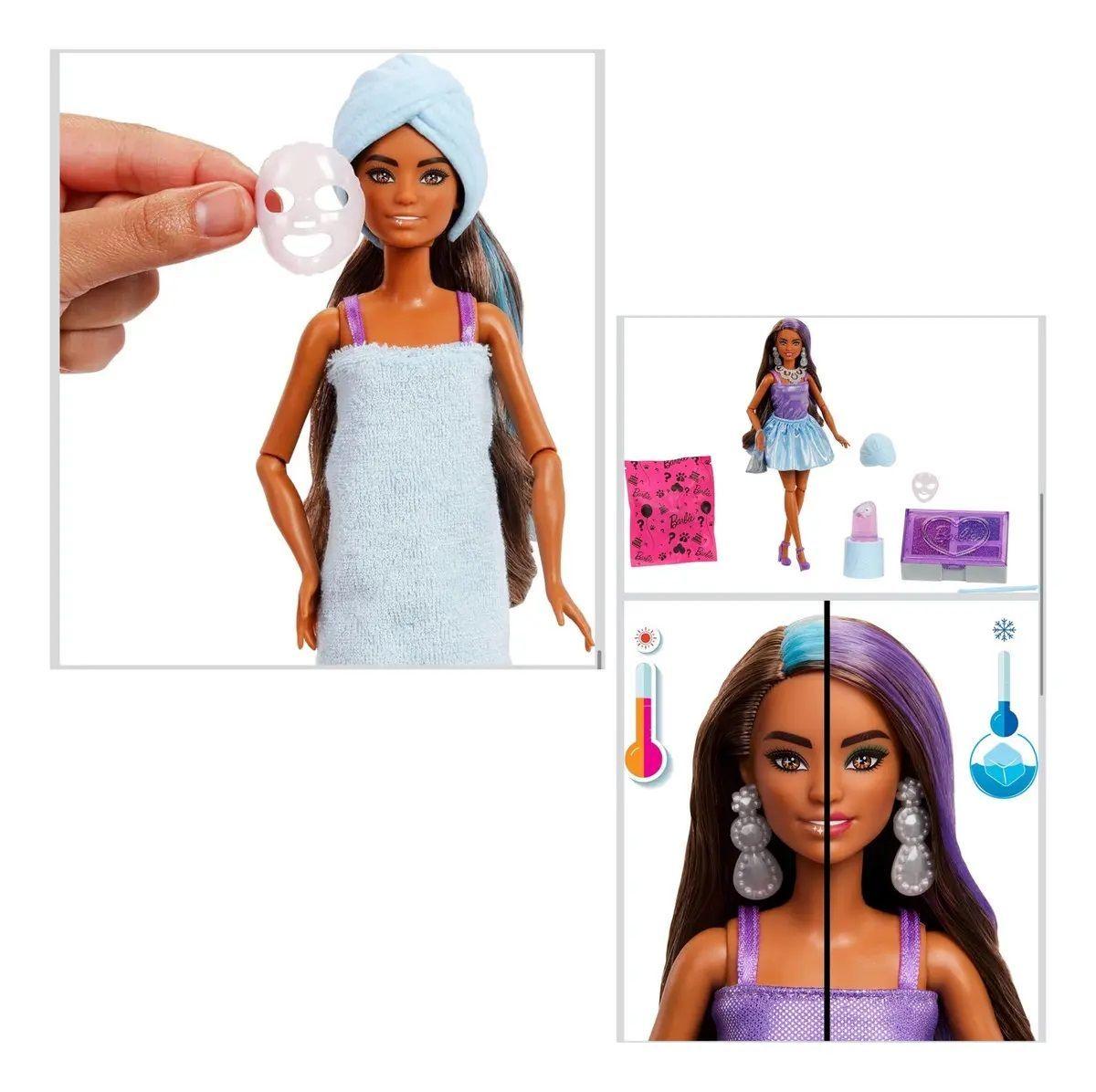 Barbie Party Unboxed Glam Vestido Azul Sorpresa Color Change-8