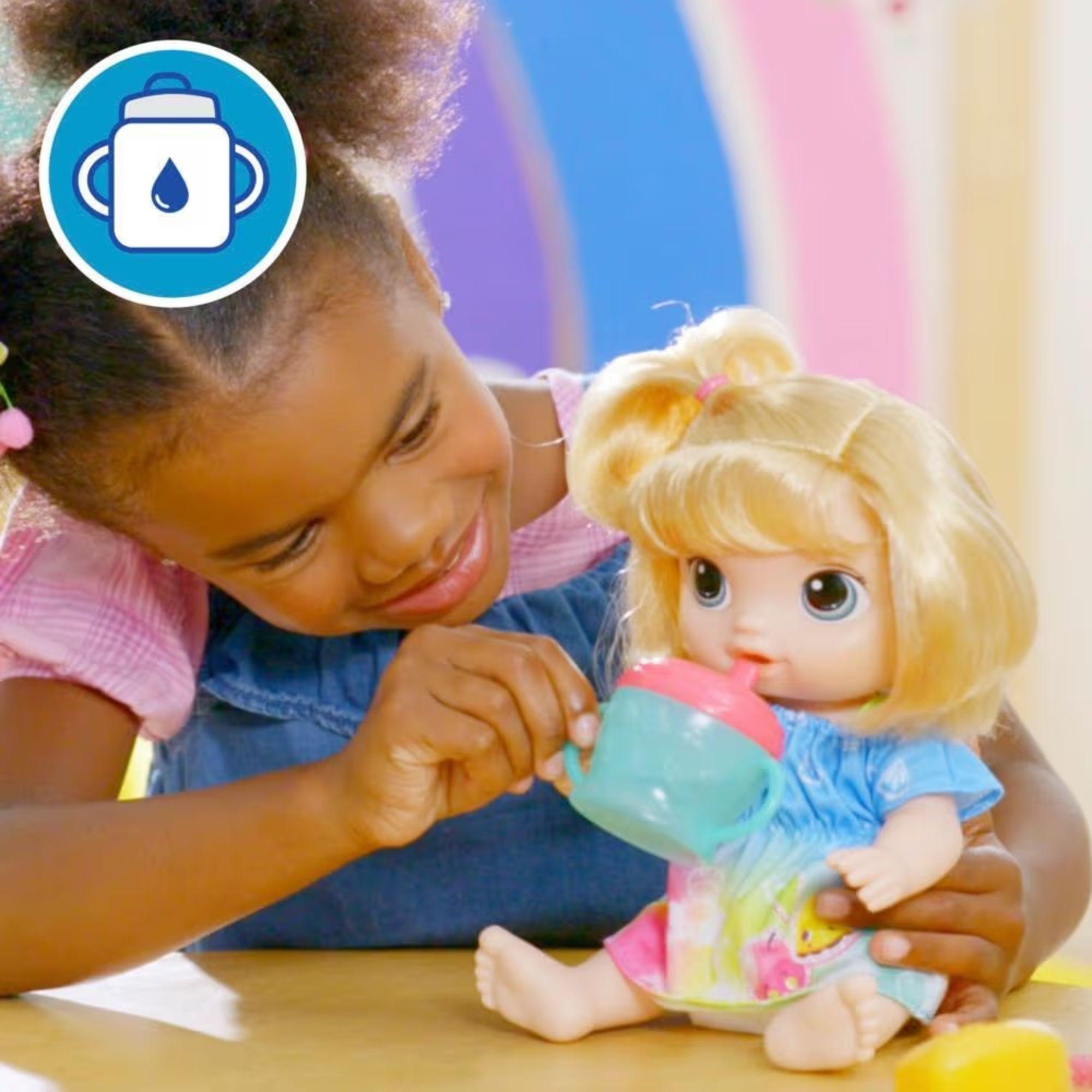 Muñeca Baby Alive Bebidas de Frutas Manzana Cabello Rubio Hasbro-2