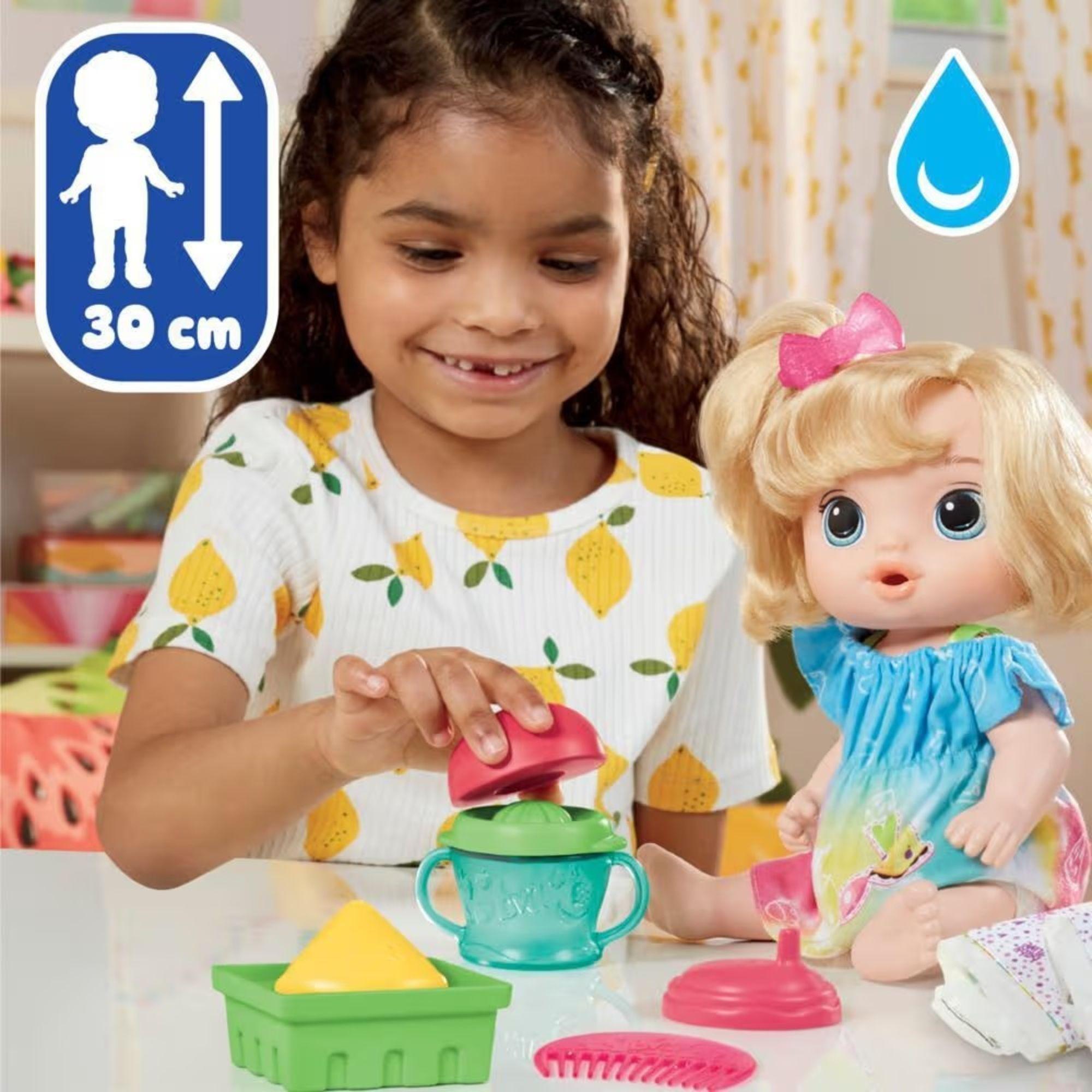 Muñeca Baby Alive Bebidas de Frutas Manzana Cabello Rubio Hasbro-6