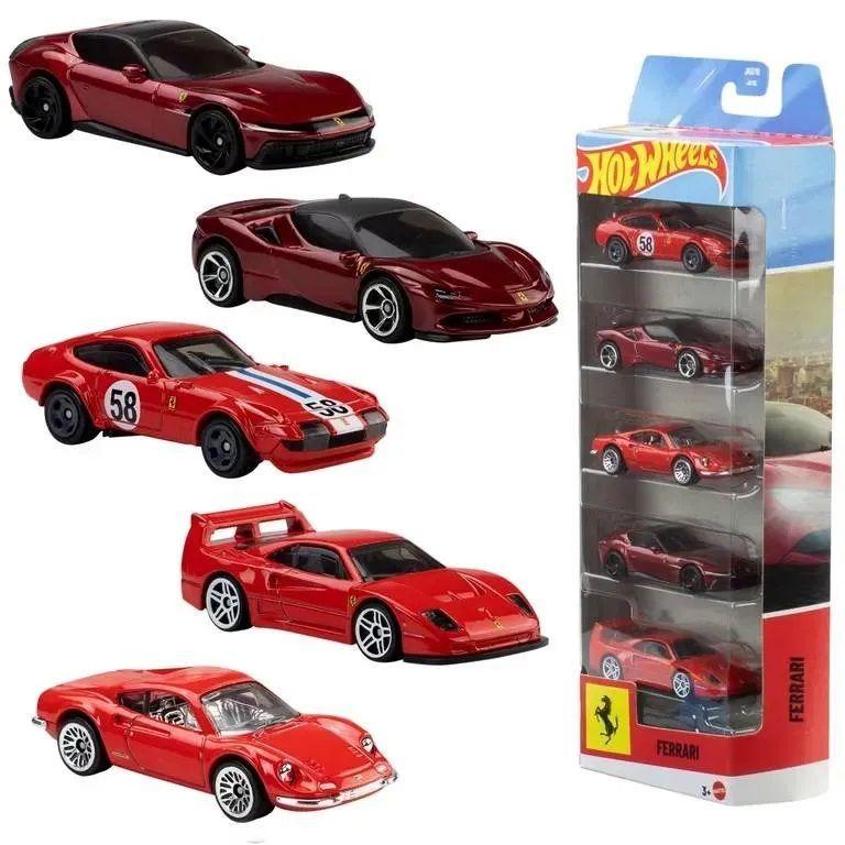 Ferrari Pack 5 Autos Hot Wheels Ferrari Coleccion 1 64 Jln12-0